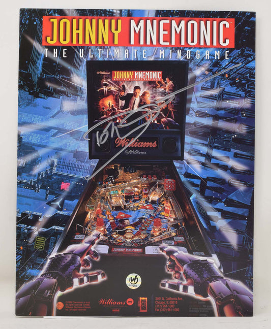 Johnny Mnemonic Pinball Dolph Lundgren Signed Photo 8 x 10 COA