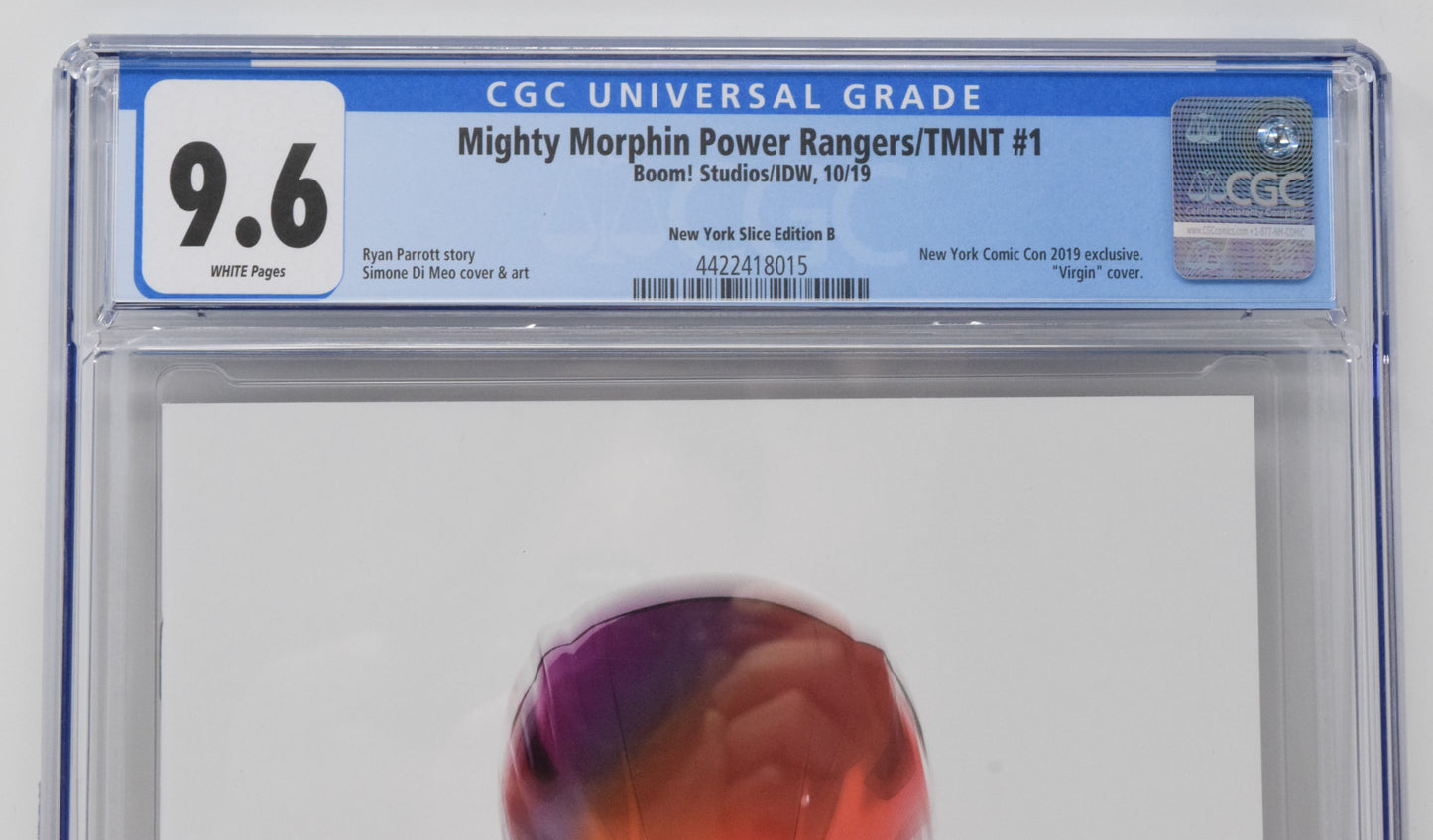 Mighty Morphin Power Rangers Teenage Mutant Ninja Turtles 1 CGC 9.6 NYCC B Slice