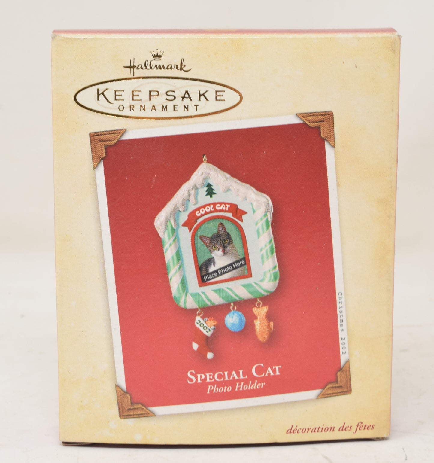 Hallmark Keepsake Ornament Special Cat Photo Frame Christmas Tree 2002 NIB