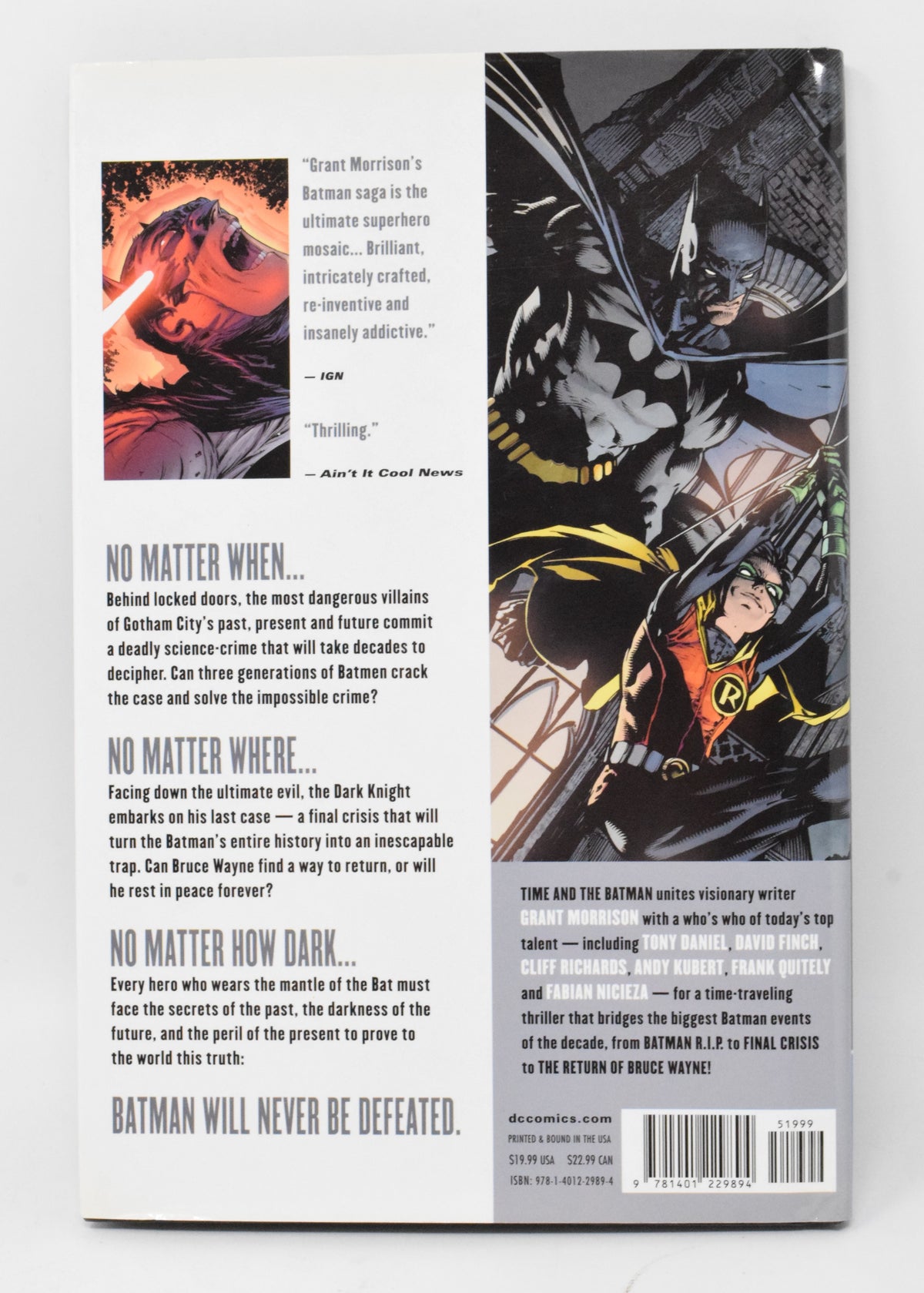 Batman Time and The Batman HC DC 2011 NM- 9.2 Grant Morrison