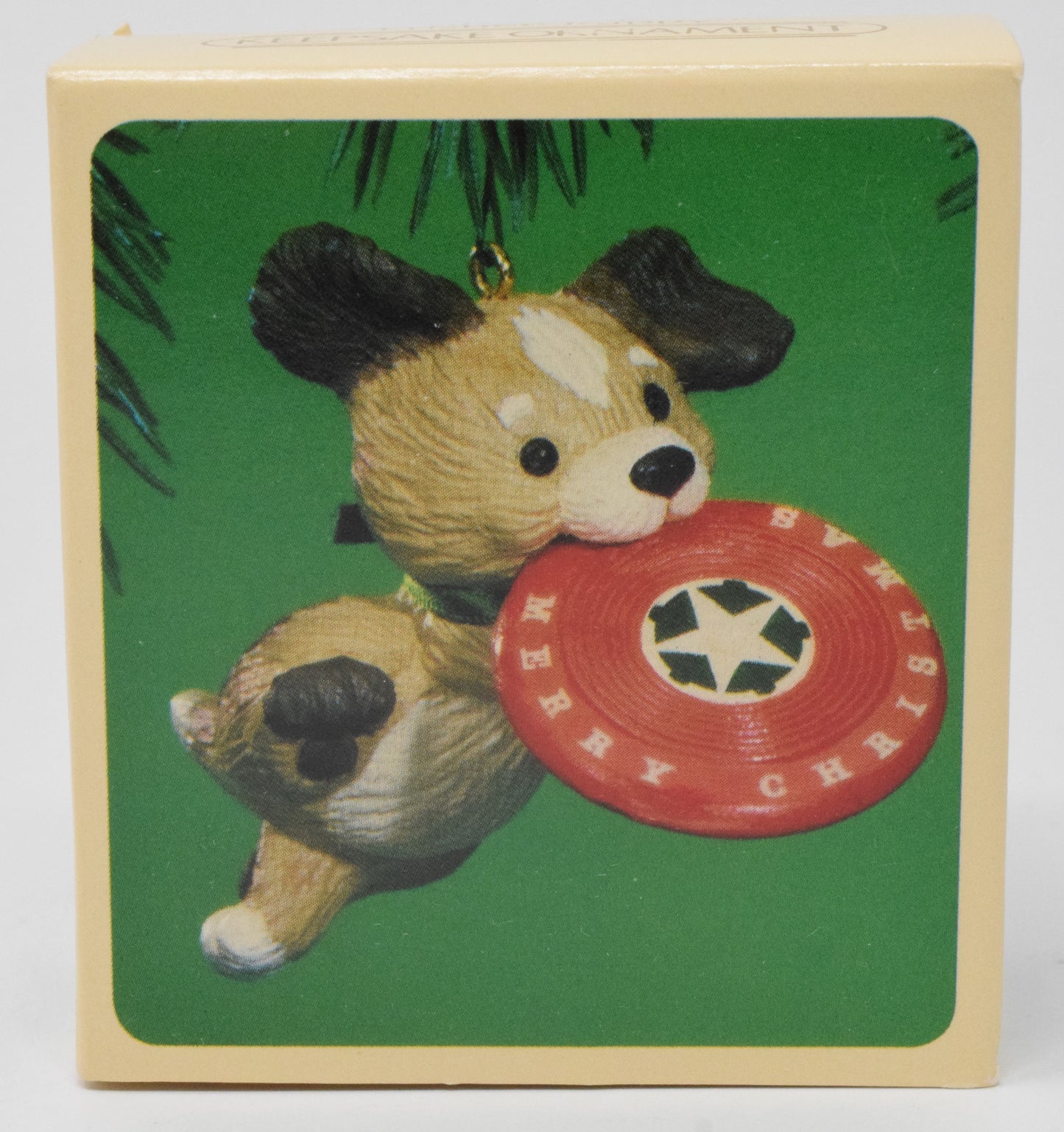 Hallmark Keepsake Frisbee Puppy Christmas Ornament 1984 NIB