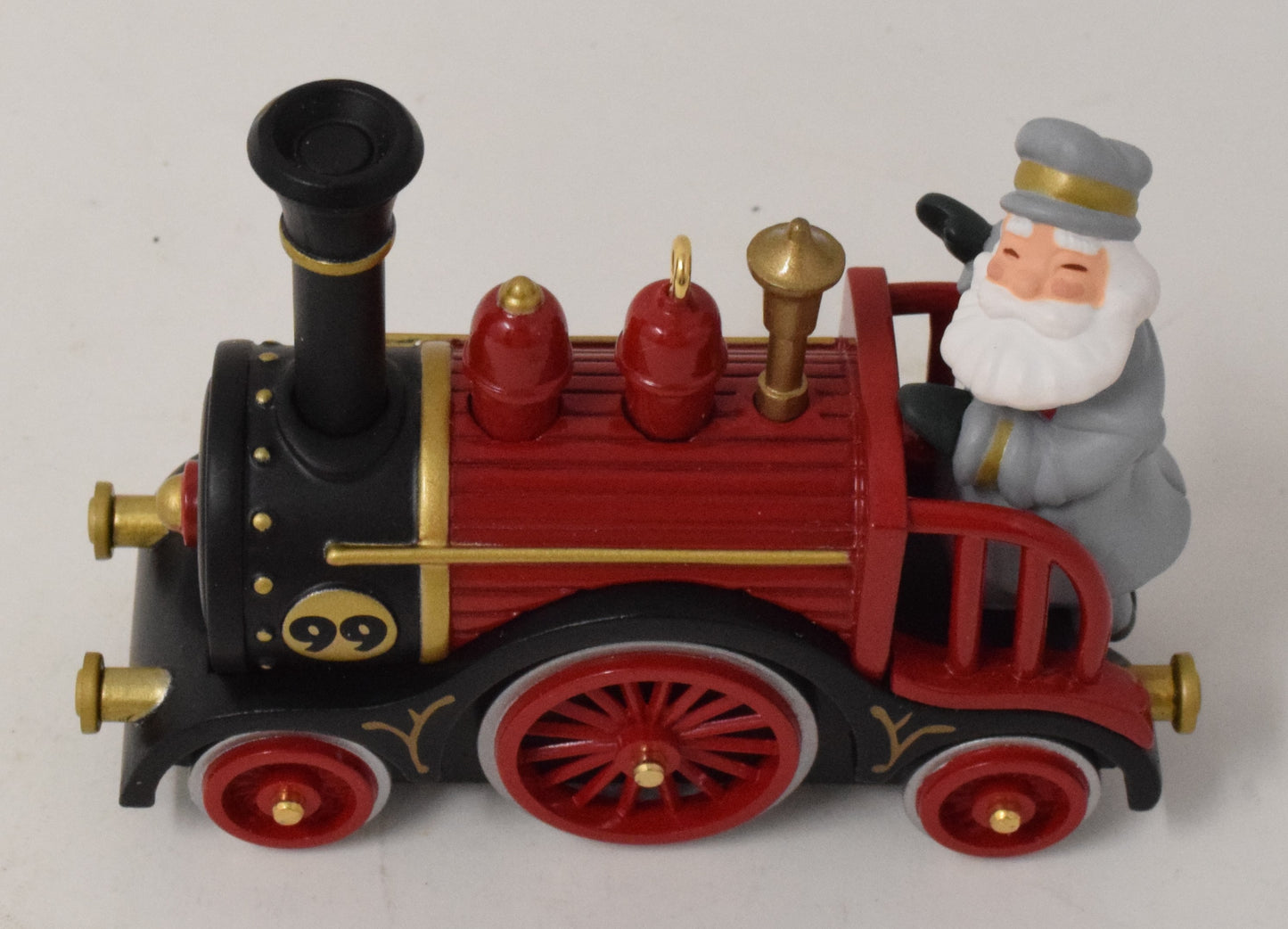 Hallmark Keepsake Jolly Locomotive Train Santa Claus Christmas Ornament 1999 NIB