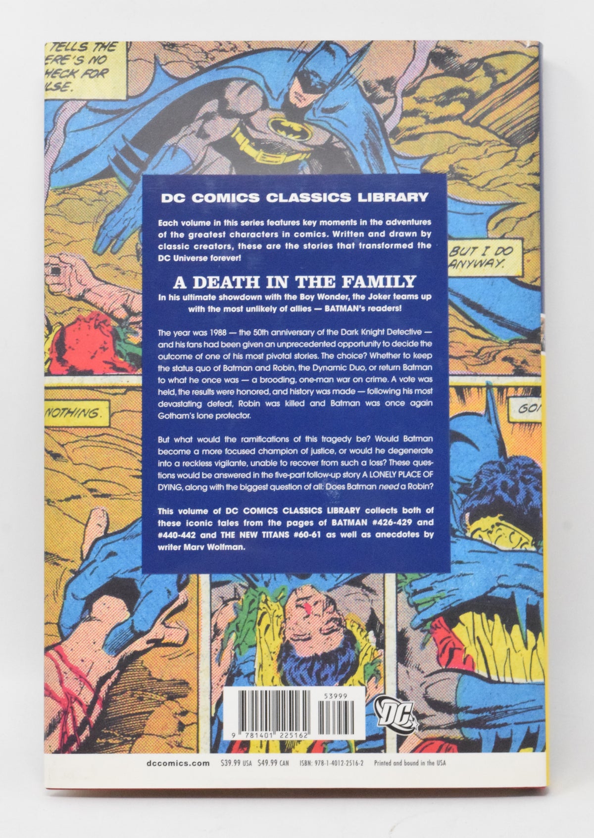 DC Comics Classics Library Batman Death In The Family HC 2009 NM