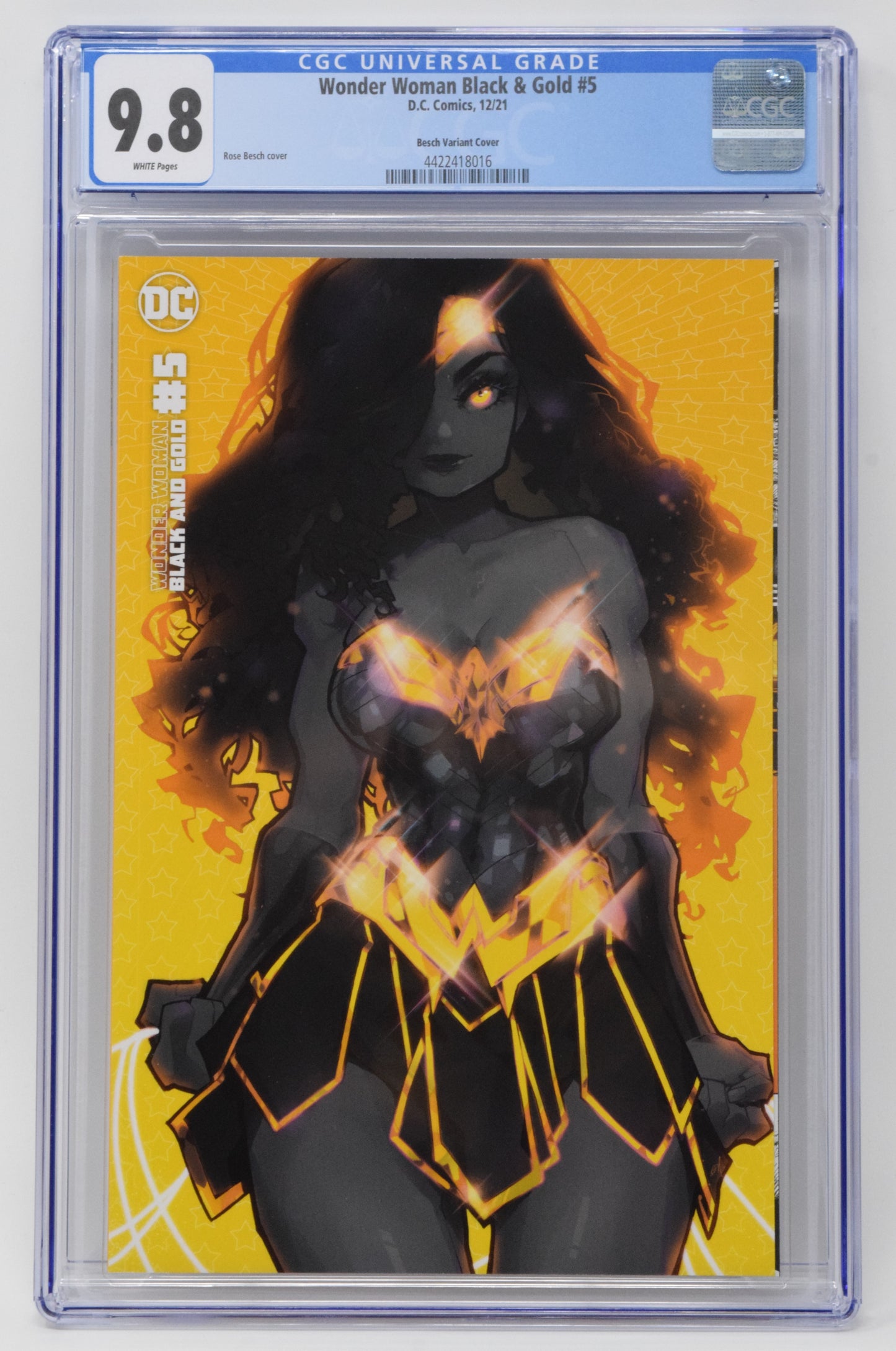 Wonder Woman Black & Gold 5 DC 2021 CGC 9.8 1:25 Rose Besch Variant GGA