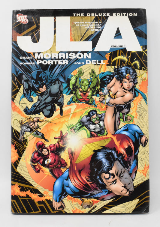 JLA 1 Deluxe HC DC 2008 VF Grant Morrison