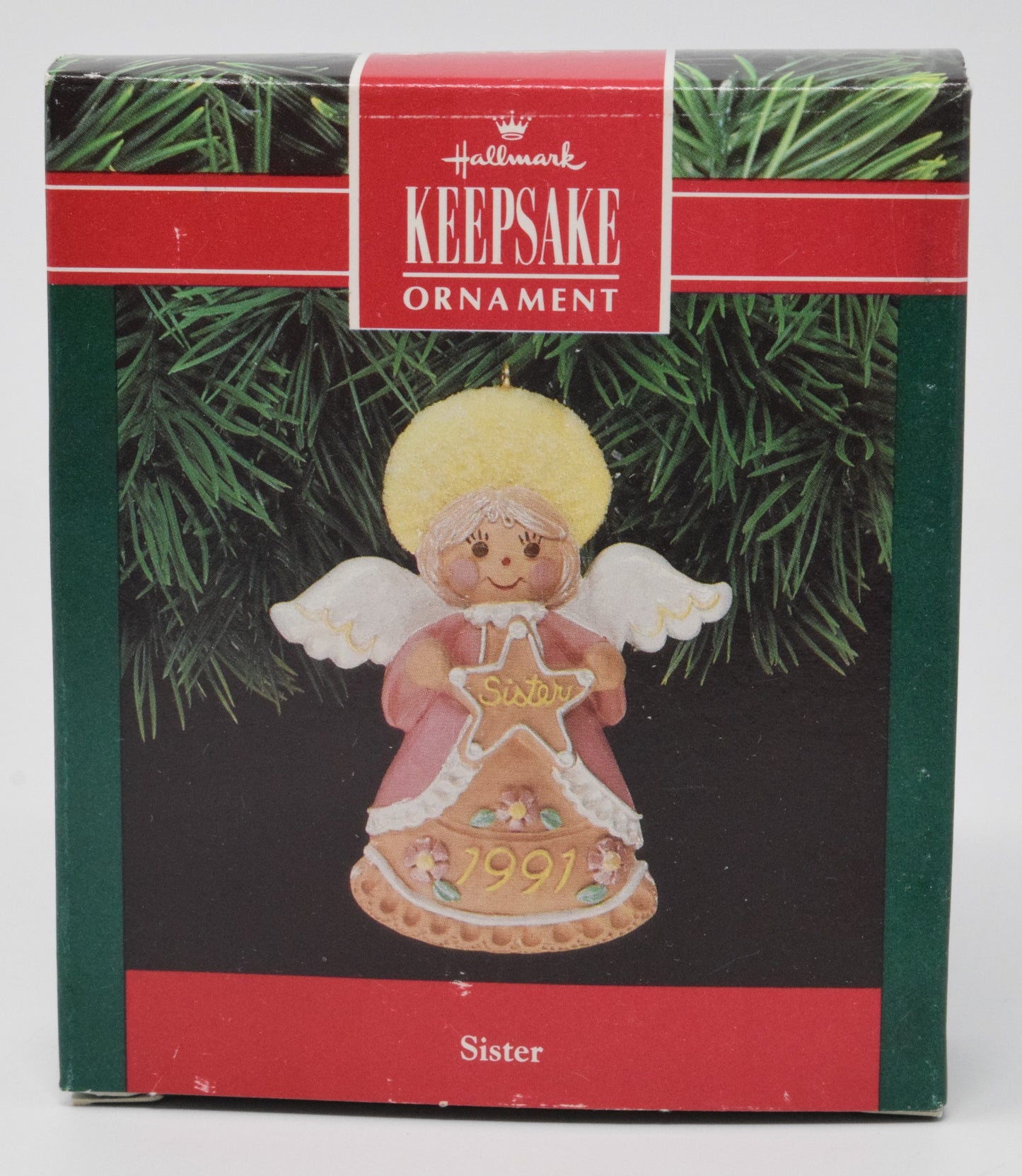 Hallmark Keepsake Angel Sister Christmas Ornament 1991 NIB