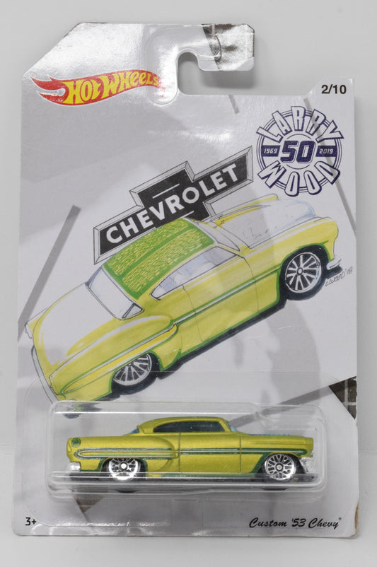 Hot Wheels Custom 53 Chevy Chevrolet Larry Wood DieCast Car Green 2/10 New