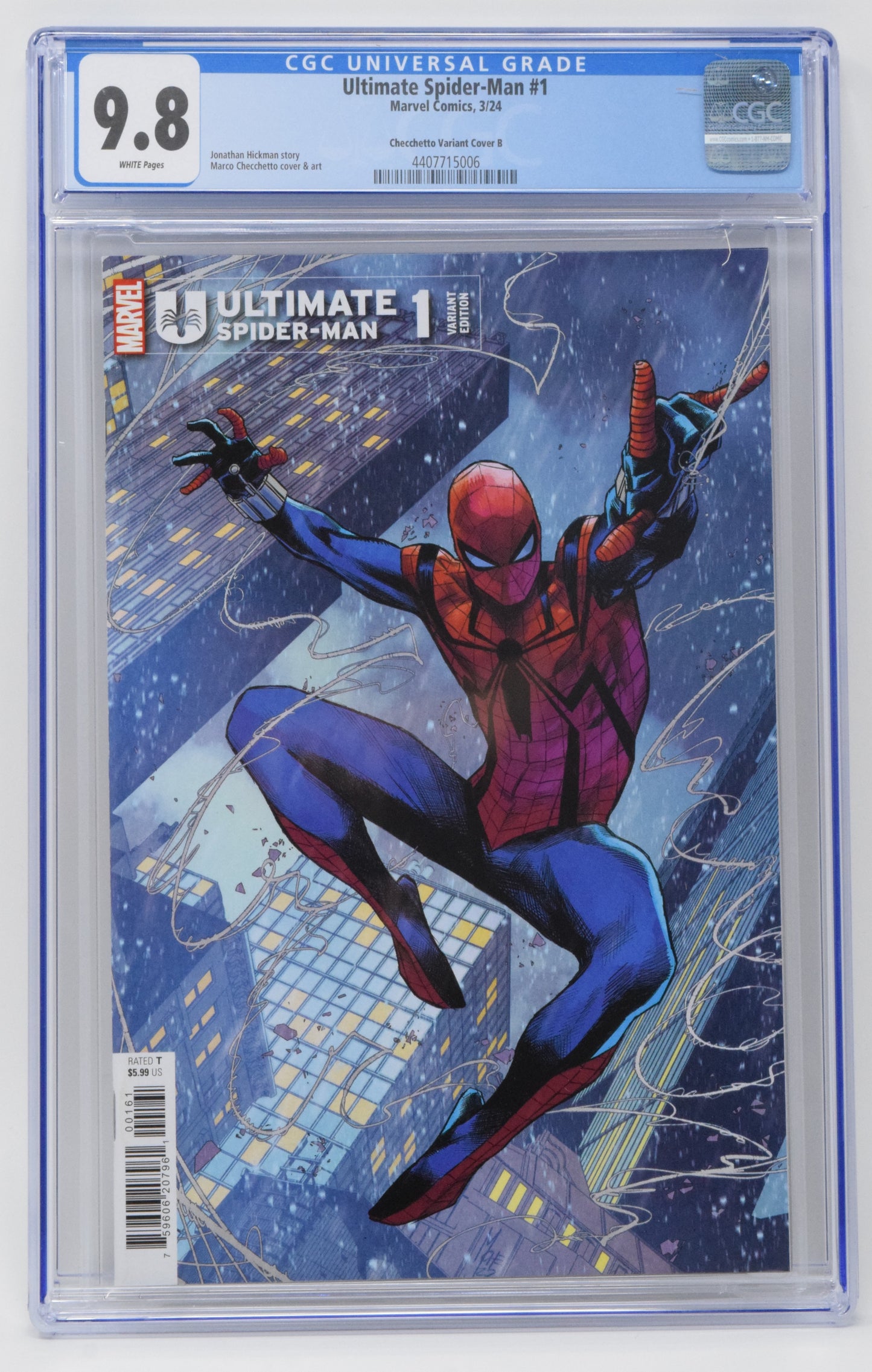 Ultimate Spider-Man 1 Marvel 2024 CGC 9.8 Marco Checchetto B Scarlet Variant