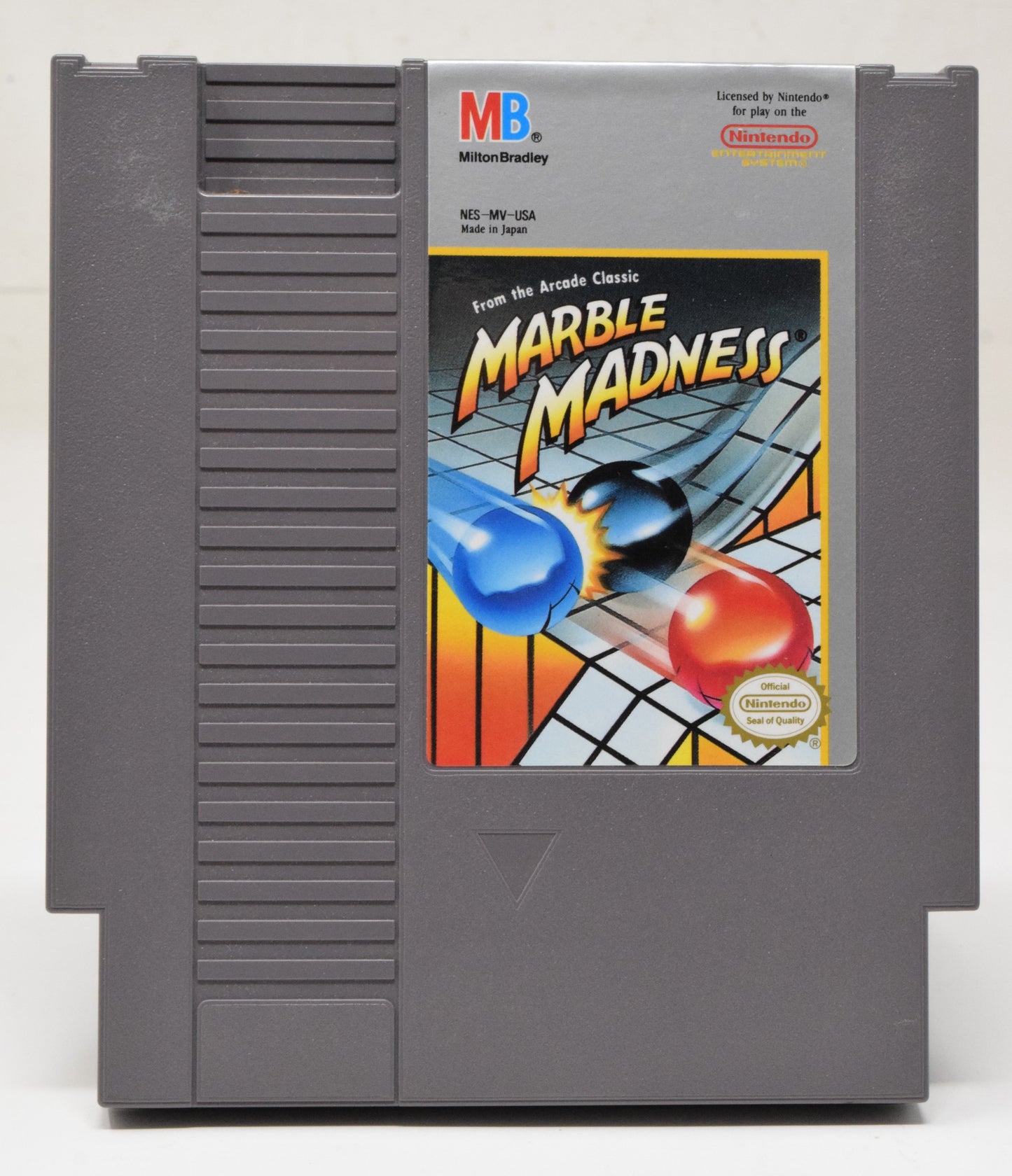 Nintendo NES Marble Madness Milton Bradley Video Game Cartridge