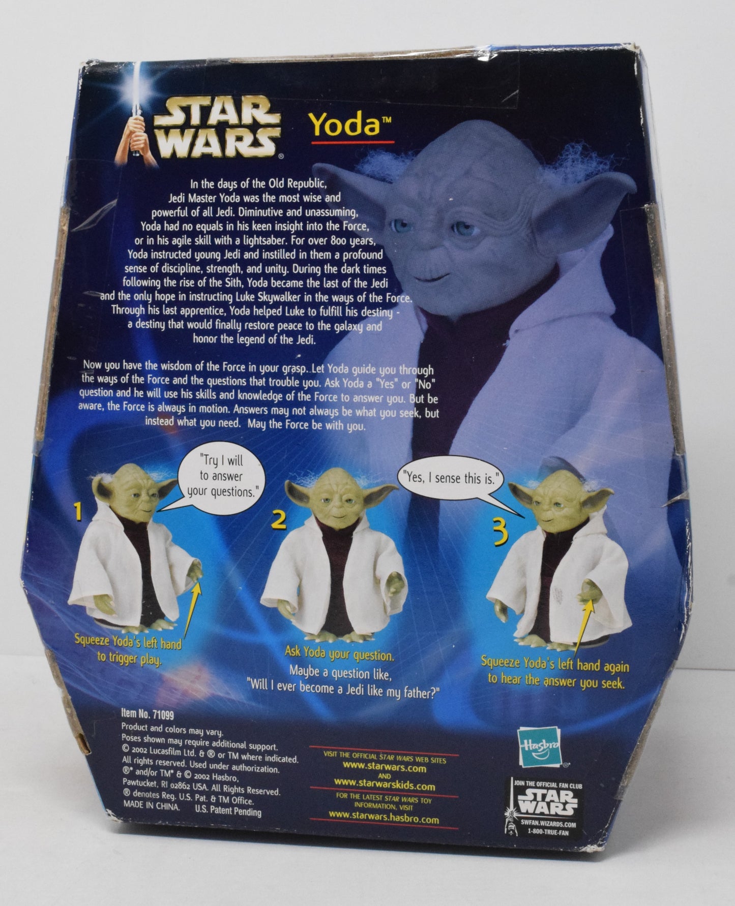 Star Wars Ask Yoda Electronic Figure Talking 8" Hasbro New