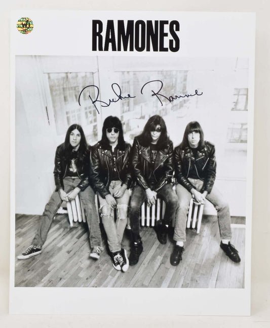 Richie Ramone with the Ramones Signed Photo 8 x 10 COA