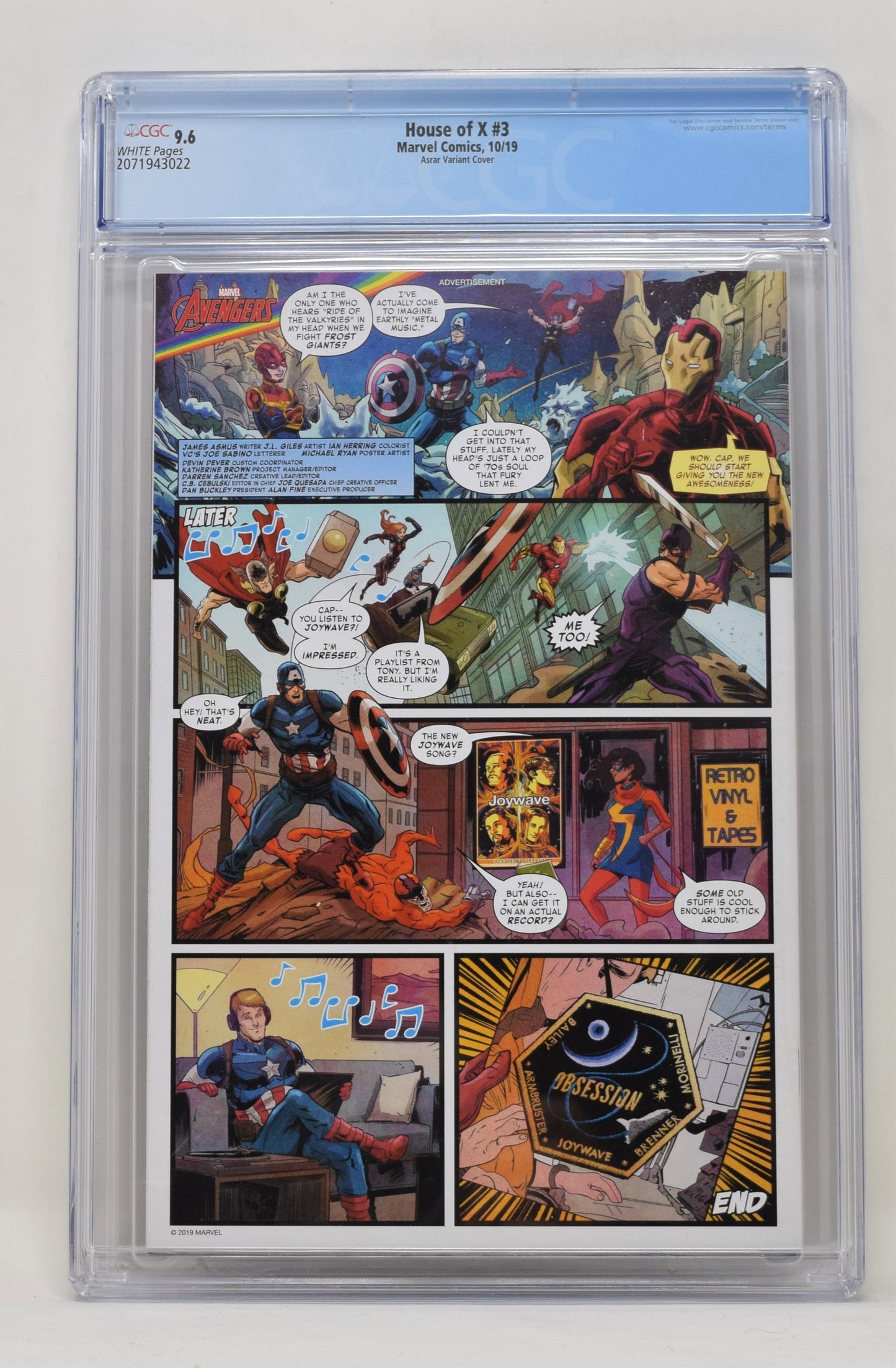 House Of X 3 Marvel 2019 CGC 9.6 Mahmud Asrar Variant