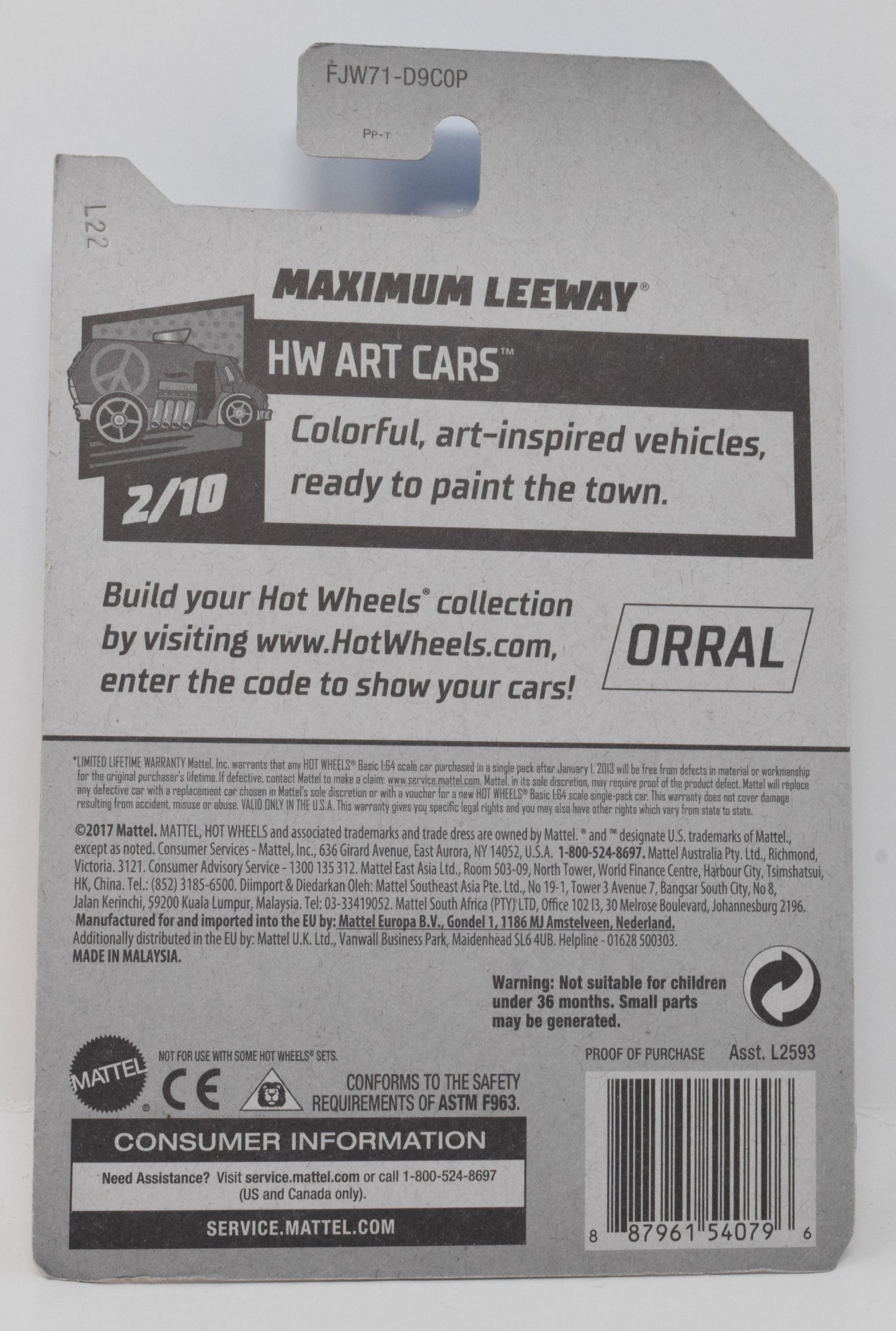 Hot Wheels Maximum Leeway HW Art Cars Orange 2/10 325 DieCast Car New - Golden Apple Comics