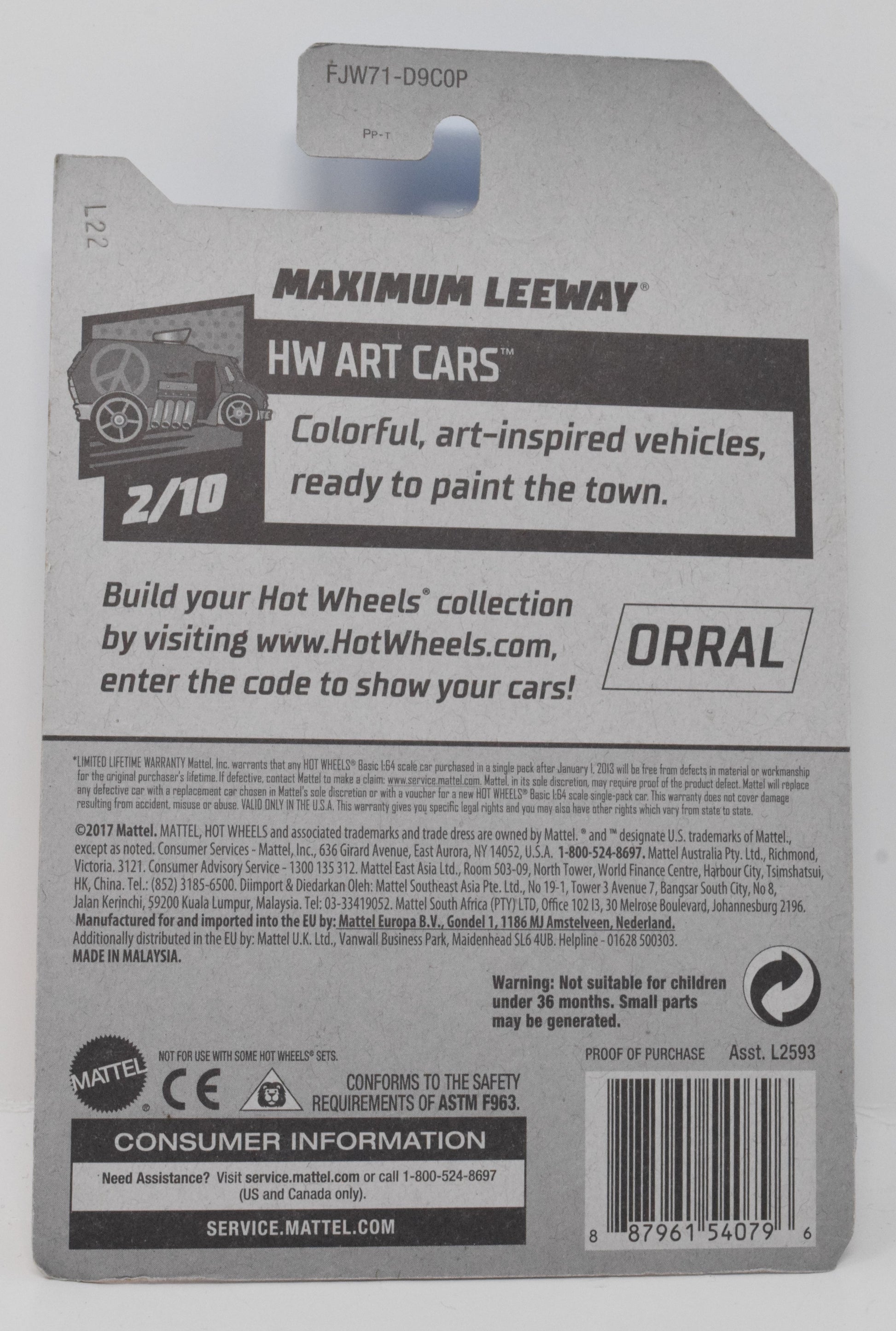 Hot Wheels Maximum Leeway HW Art Cars Orange 2/10 325 DieCast Car New - Golden Apple Comics