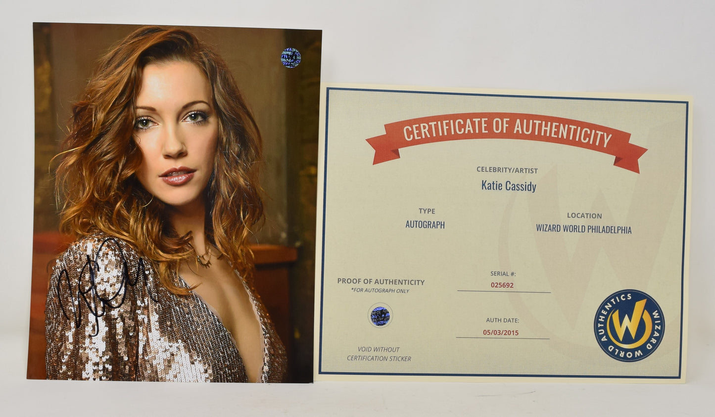 Katie Cassidy Portrait Bust Shot Signed Autograph 8 x 10 Photo COA