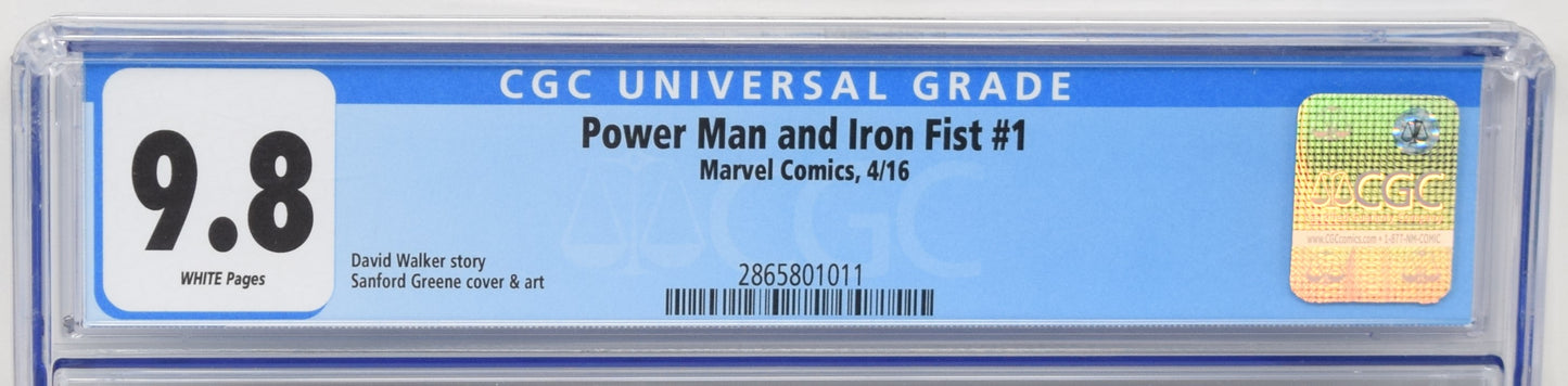 Power Man And Iron Fist 1 Marvel 2016 CGC 9.8 Sandford Greene