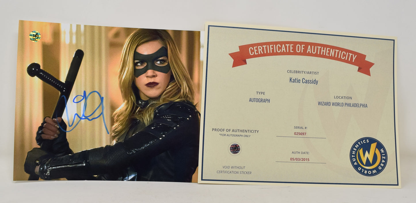 Katie Cassidy Black Canary Signed Autograph 8 x 10 Photo COA