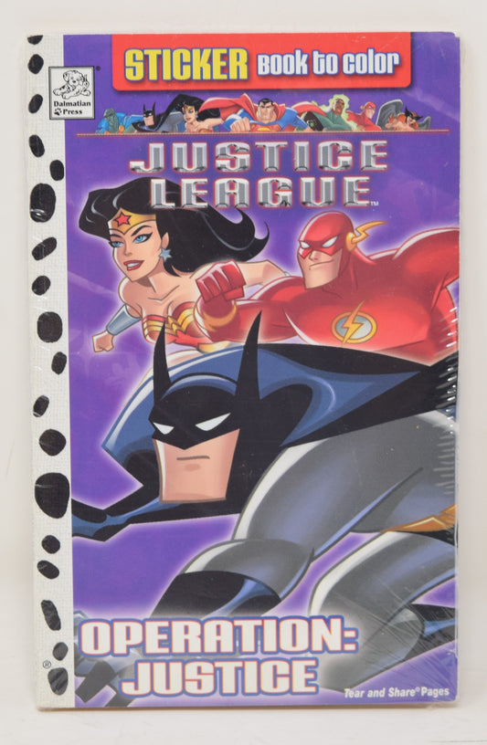 Justice League Operation Justice Sticker Book New
