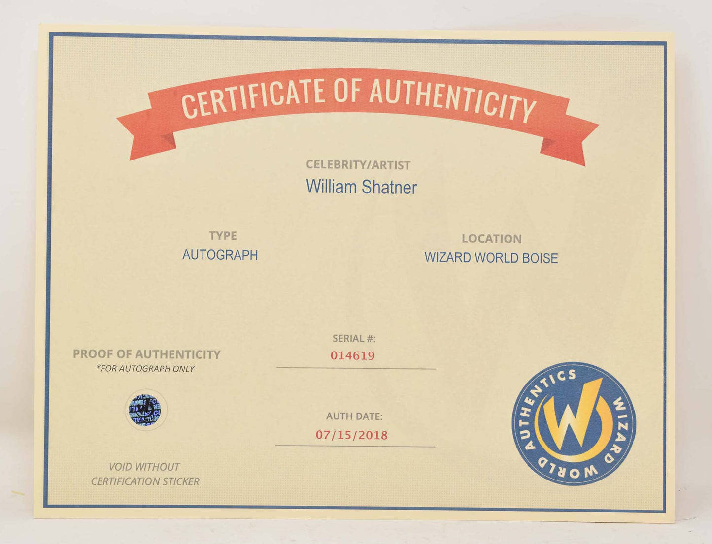 William Shatner Star Trek Signed Photo 8x 10 COA