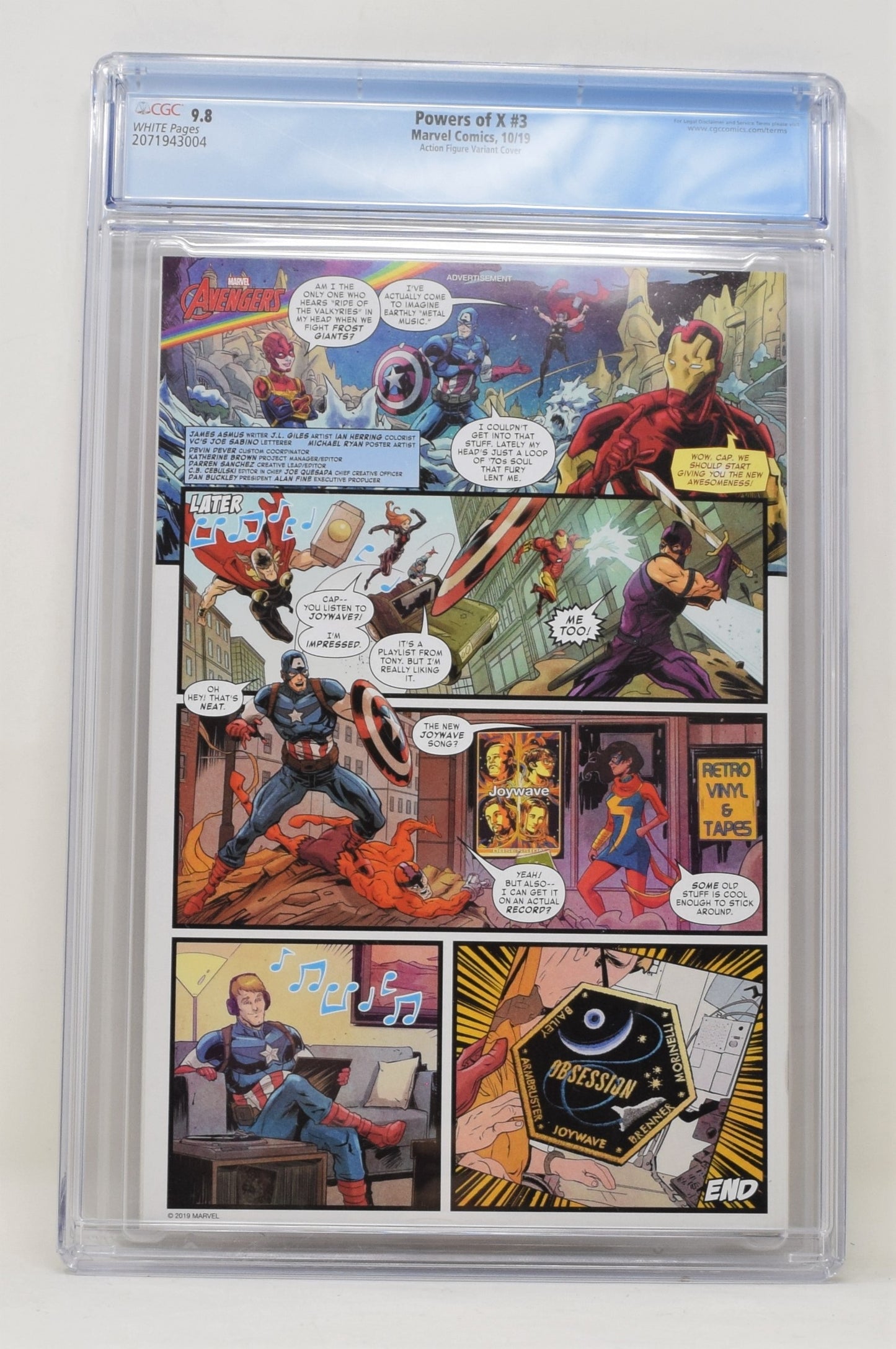 Powers Of X 3 Marvel 2019 CGC 9.8 John Tyler Christopher Action Figure Variant