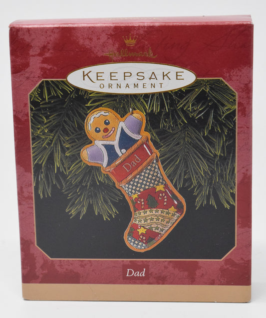 Hallmark Keepsake Cookie Dad Christmas Ornament 1999 NIB