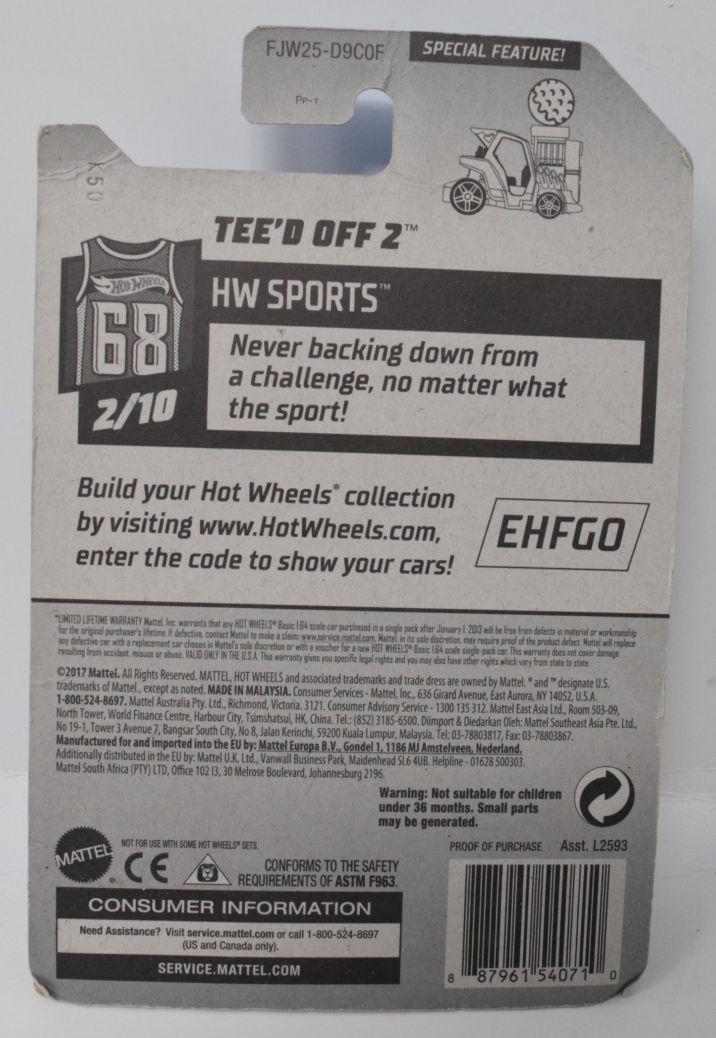 Hot Wheels Teed Off 2 HW Sports 2/10 103 DieCast Car New