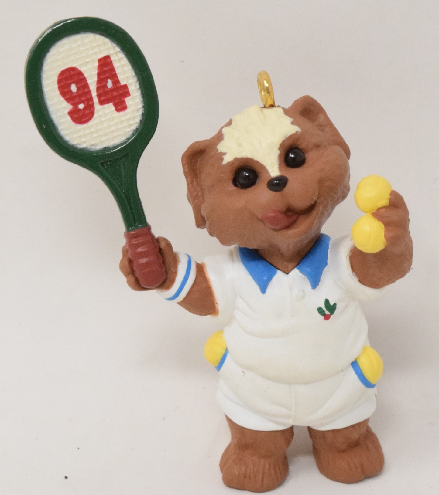 Hallmark Keepsake Practice Makes Perfect Tennis Bear Christmas Ornament 1994