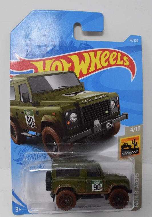 Hot Wheels Land Rover Defender 90 Baja Blazers Green 4/10 32 DieCast Car New