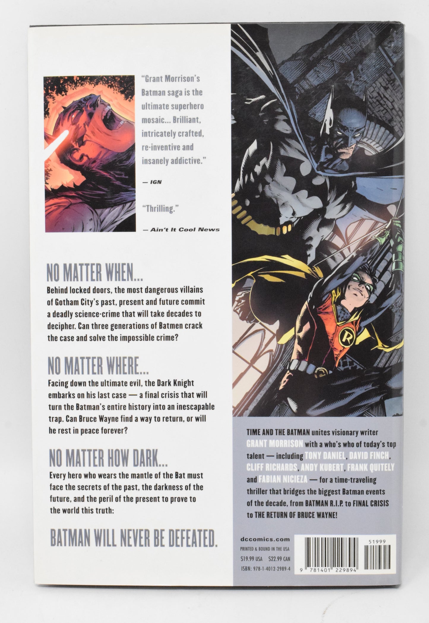 Batman Time and The Batman HC DC 2011 NM- 9.2 Grant Morrison