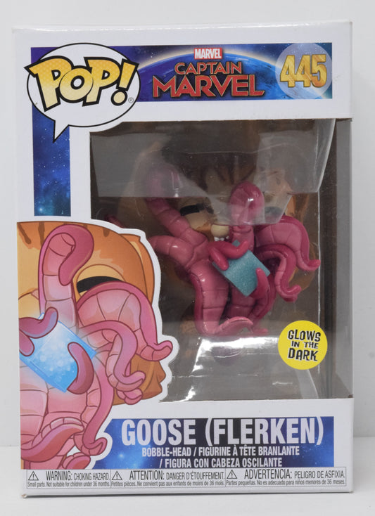 Goose Flerken Marvel Funko Pop 445 Figure GID Glow In The Dark New