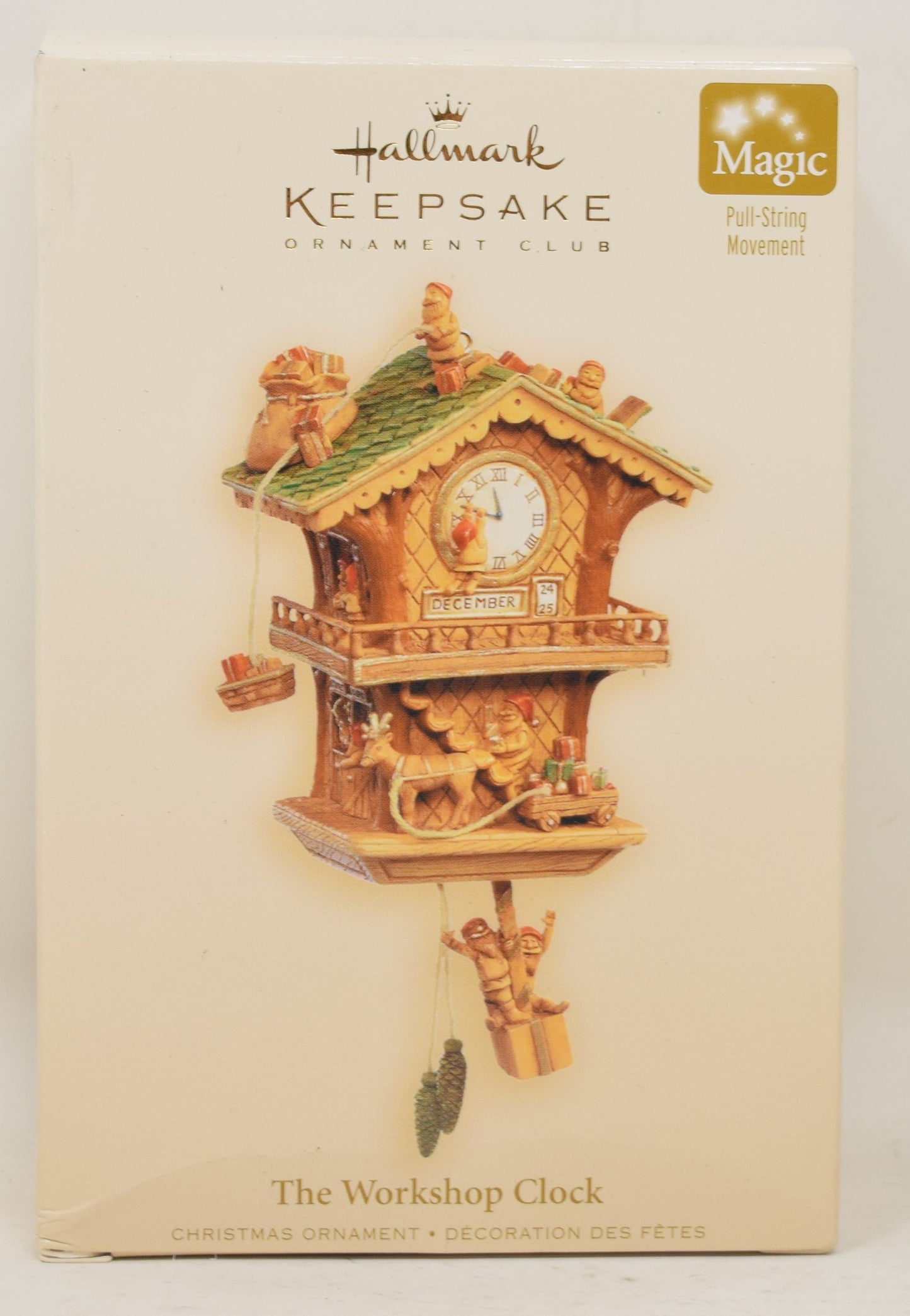 Hallmark Keepsake Ornament Workshop Clock Christmas Tree 2007 NIB