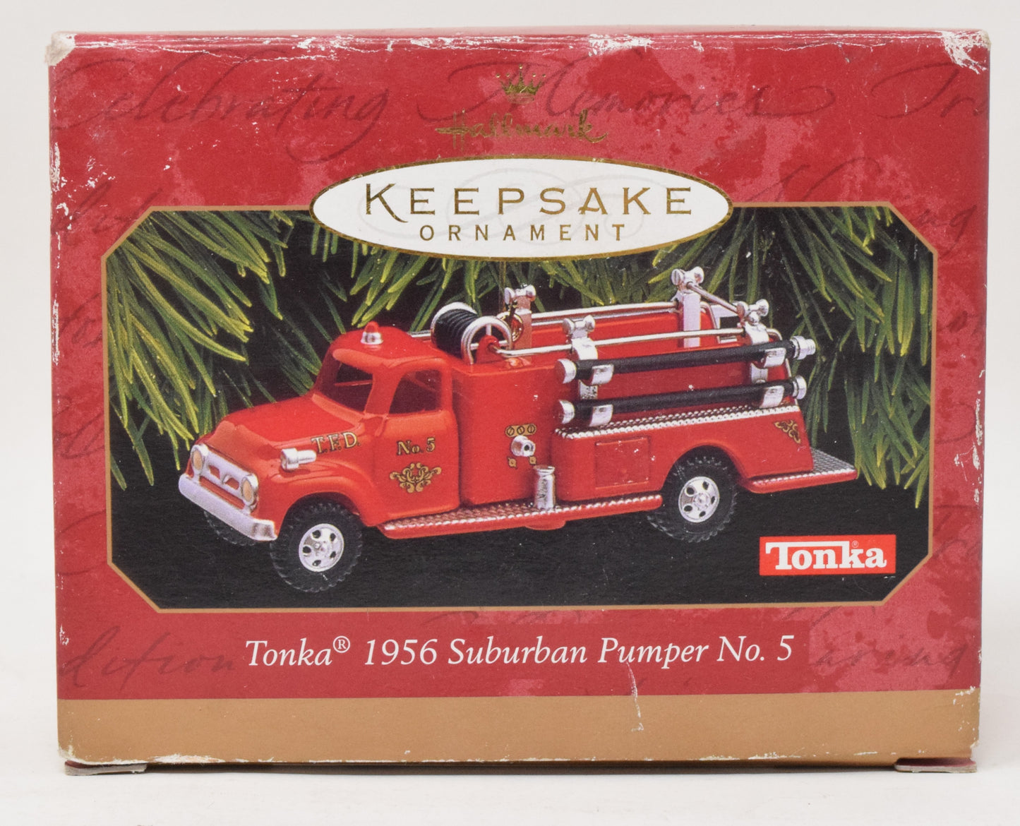 Hallmark Keepsake Tonka 1956 Suburban Pumper No 5 Christmas Ornament 1999 NIB