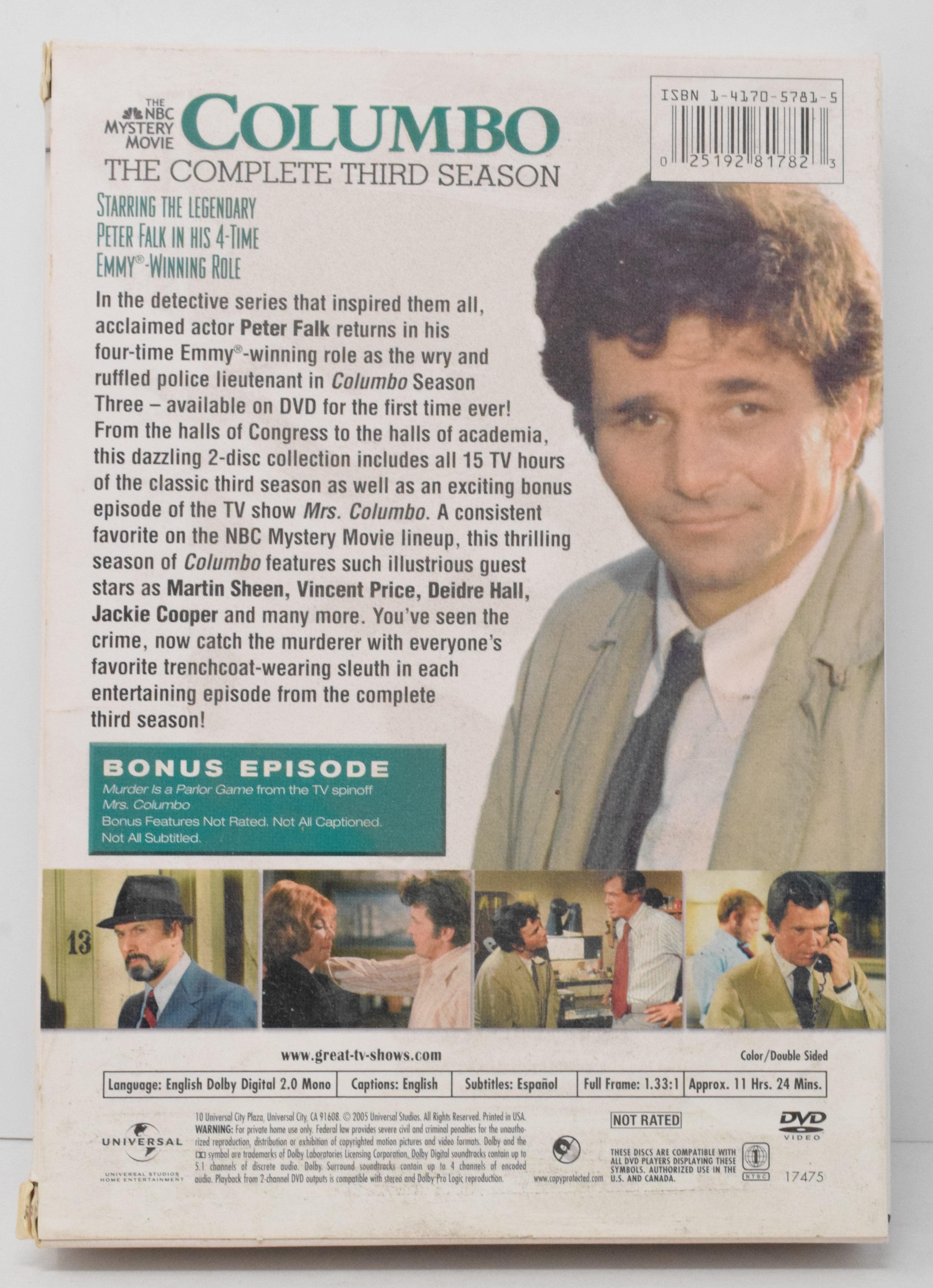 columbo.3世 The Complete Third Season Columbo DVD