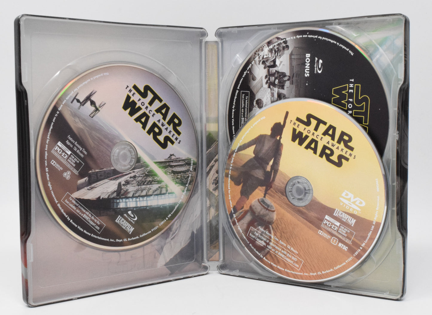 Star Wars Force Awakens Movie DVD Blu-Ray Steelbook Kylo Ren