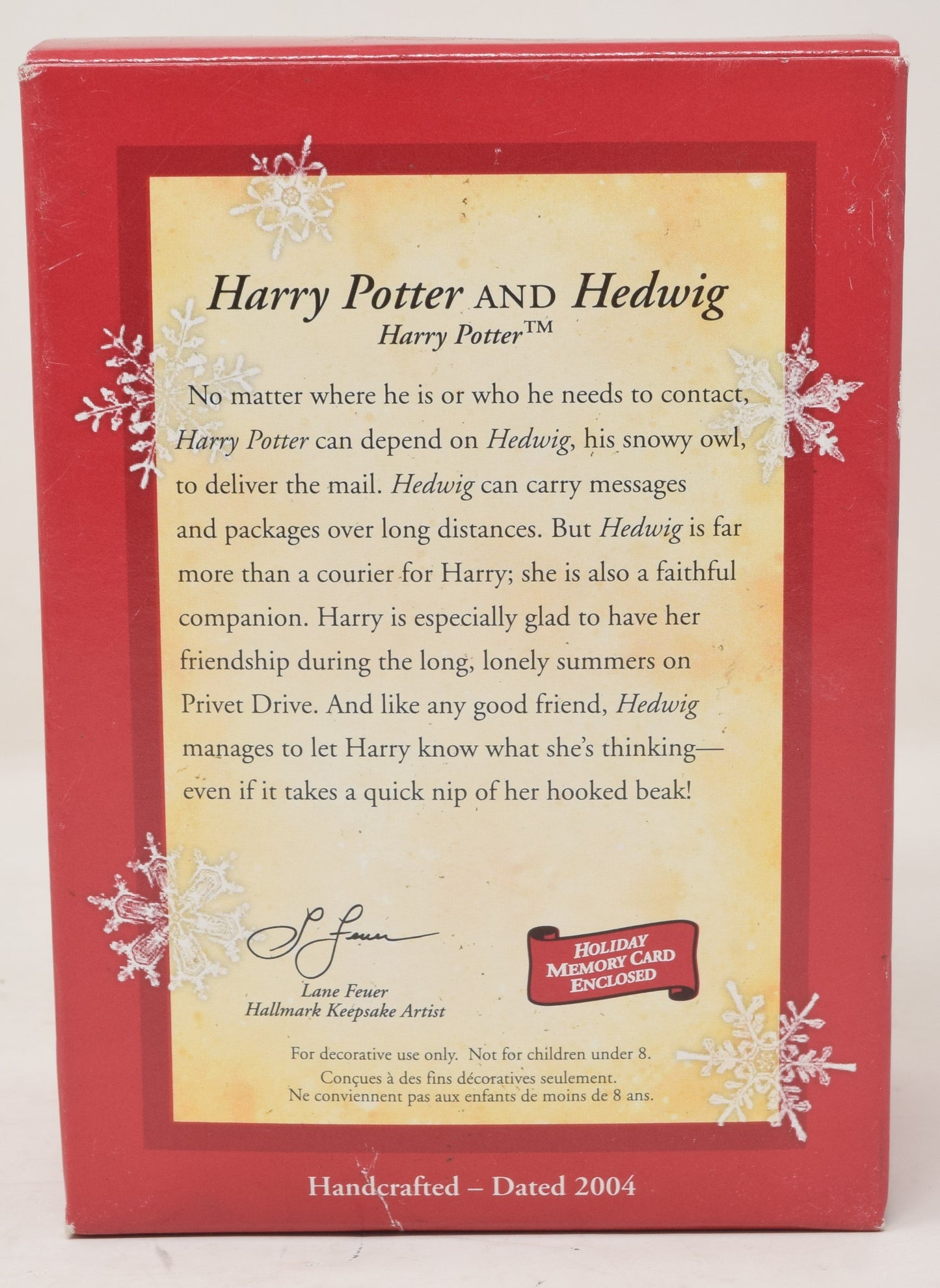 Hallmark Keepsake Ornament Harry Potter Hedwig Christmas Tree 2004 NIB