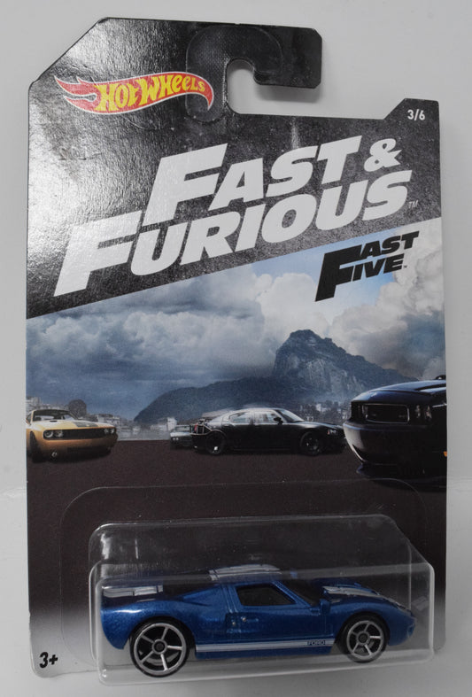 Hot Wheels Ford GT40 Fast Five Blue 3/6 Fast and Furious DieCast Car New - Golden Apple Comics