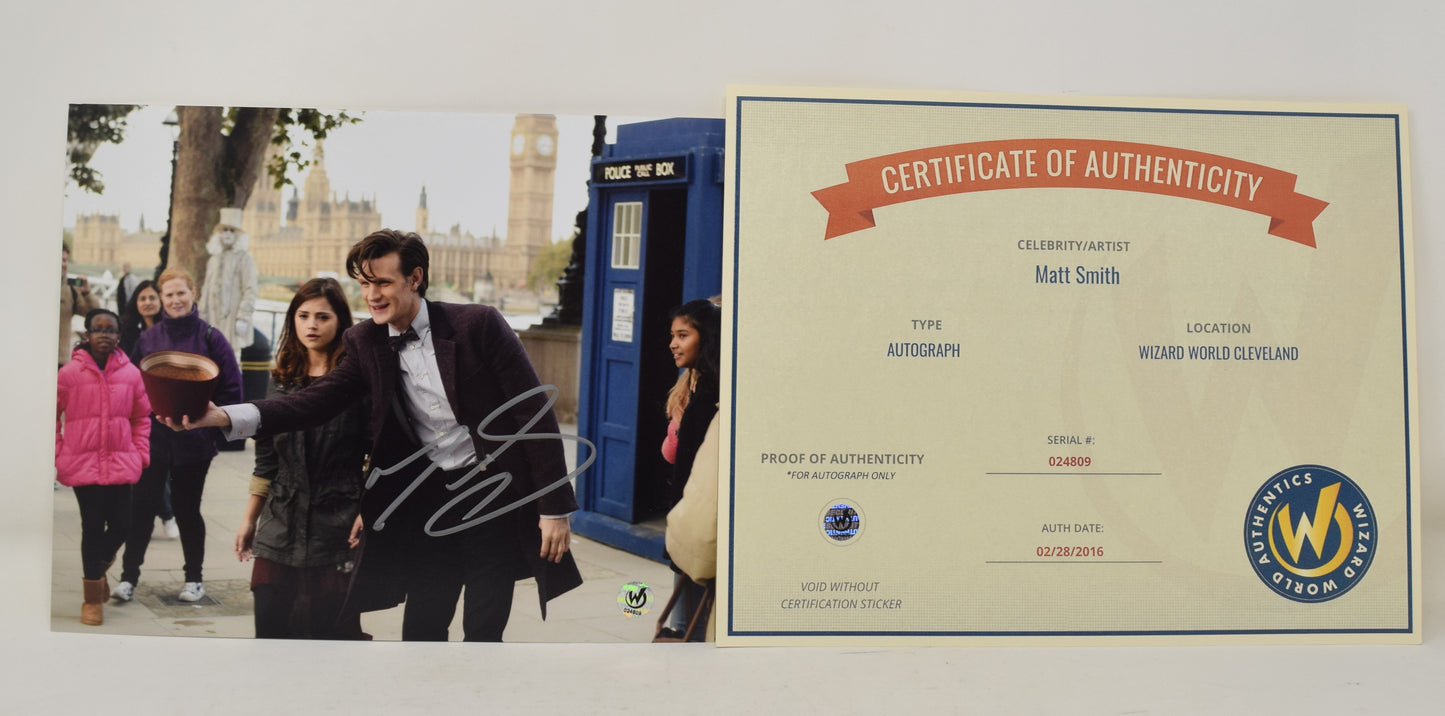 Matt Smith Doctor Who Tardis Big Ben Signed Autograph 8 x 10 Photo COA