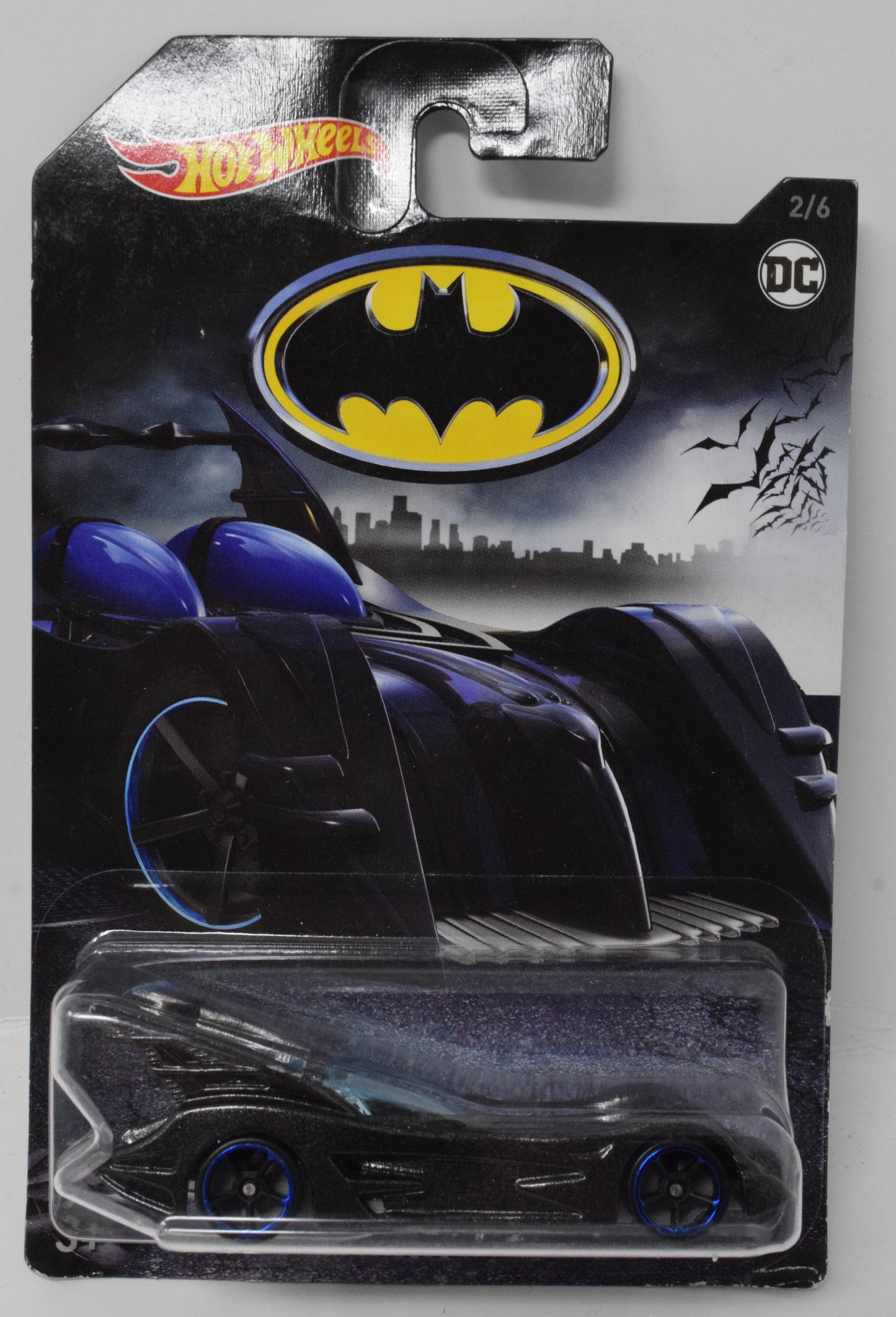 Hot Wheels Batman Batmobile DC 2/6 DieCast Car New