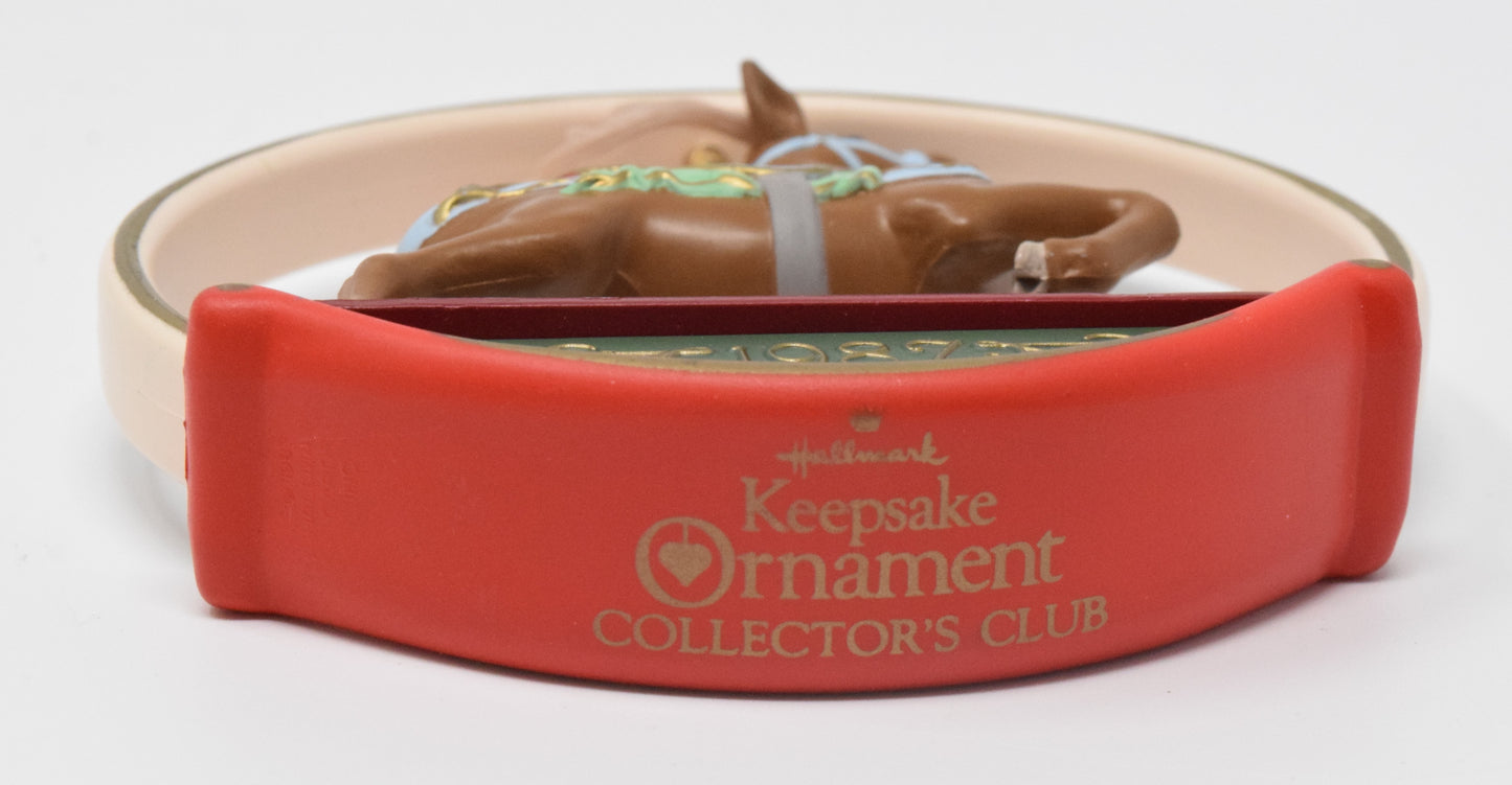 Hallmark Keepsake Carousel Reindeer Christmas Ornament 1987