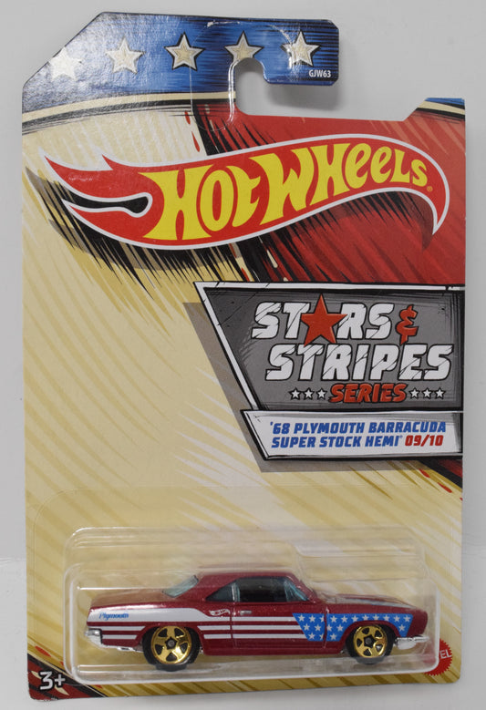Hot Wheels 68 Plymouth Barracuda Super Stock Hemi 09/10 Stars and Stripes New