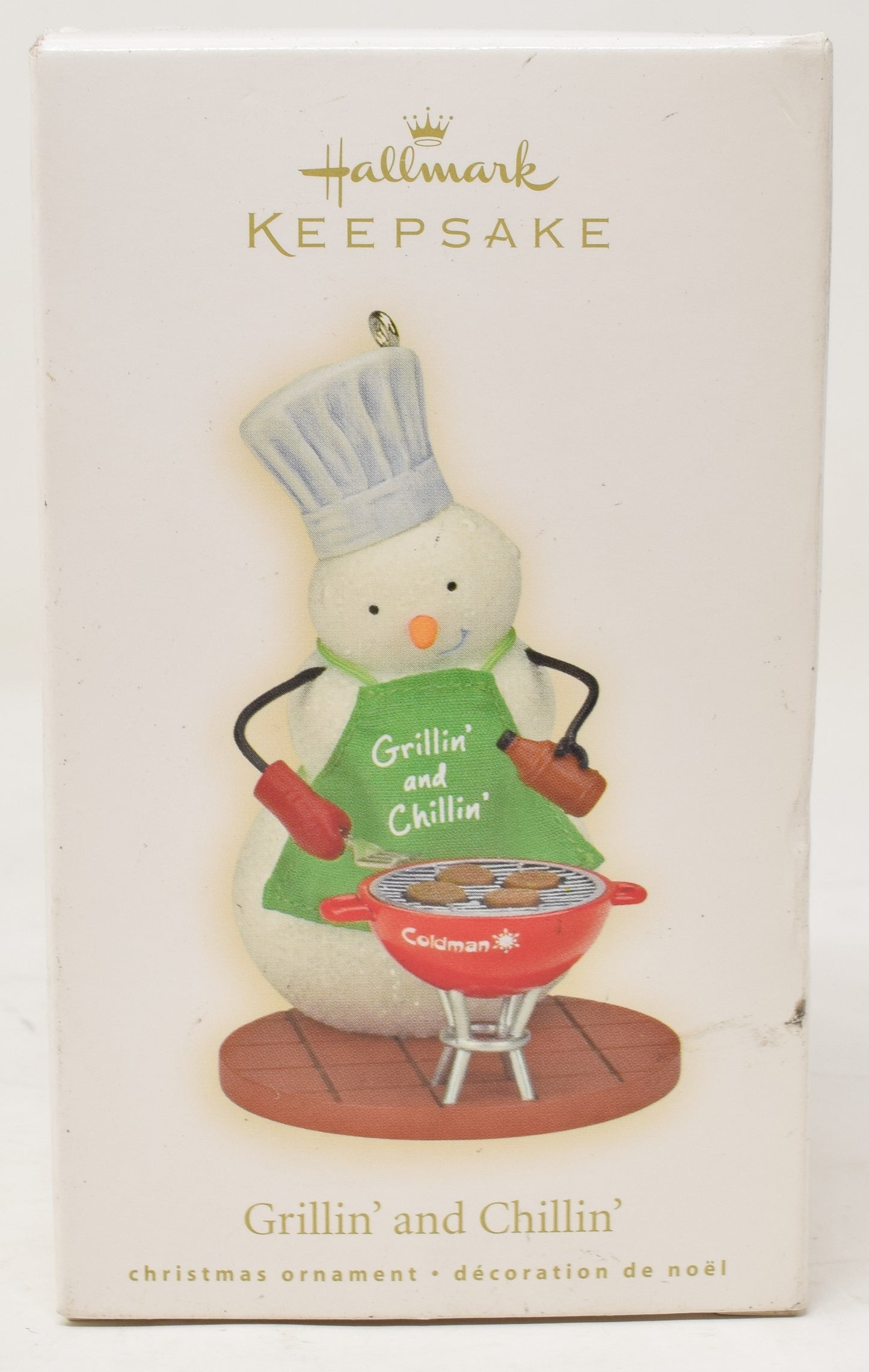 Hallmark Keepsake Ornament Grillin And Chillin Snowman Christmas Tree 2008 NIB