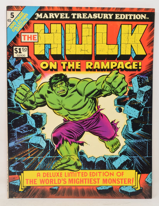 Marvel Treasury Edition 5 Hulk On The Rampage 1975 VF John Romita