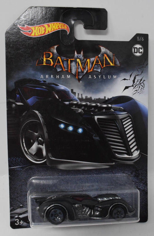 Hot Wheels Arkham Asylum BatMobile Batman DC 5/6 DieCast Car New