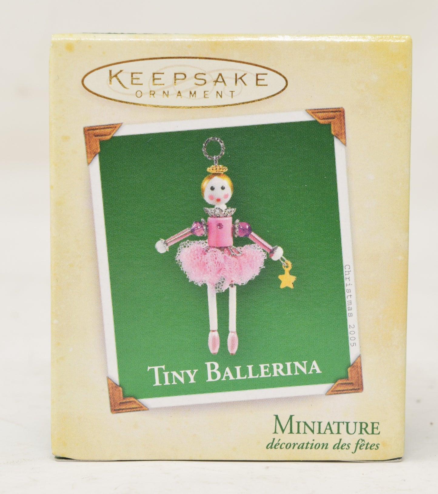 Hallmark Keepsake Ornament Tiny Ballerina Dancer Christmas Tree 2005 NIB