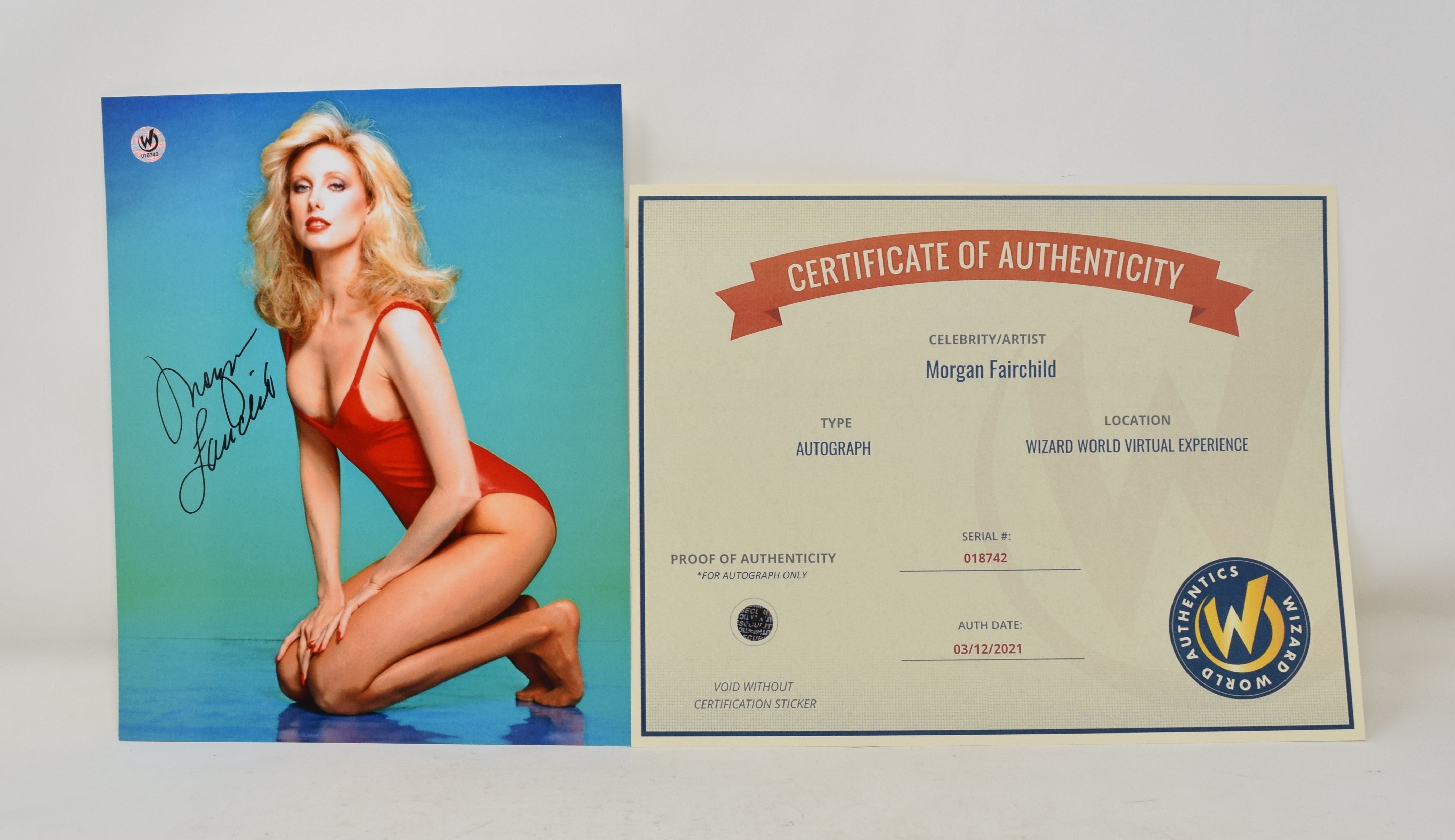 Morgan Fairchild Red Bikini Swimsuit Signed Autograph 8 x 10 Photo