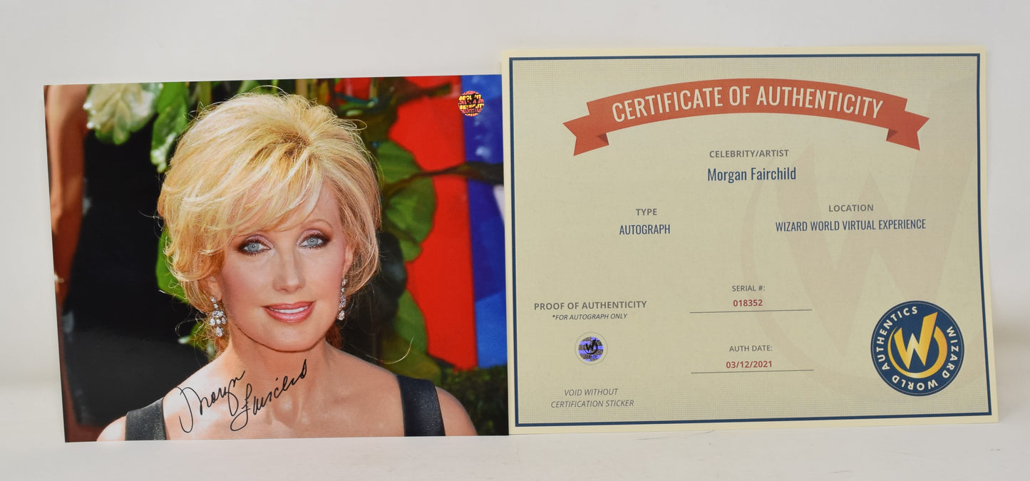 Morgan Fairchild Head Shot Signed Autograph 8 x 10 Photo COA