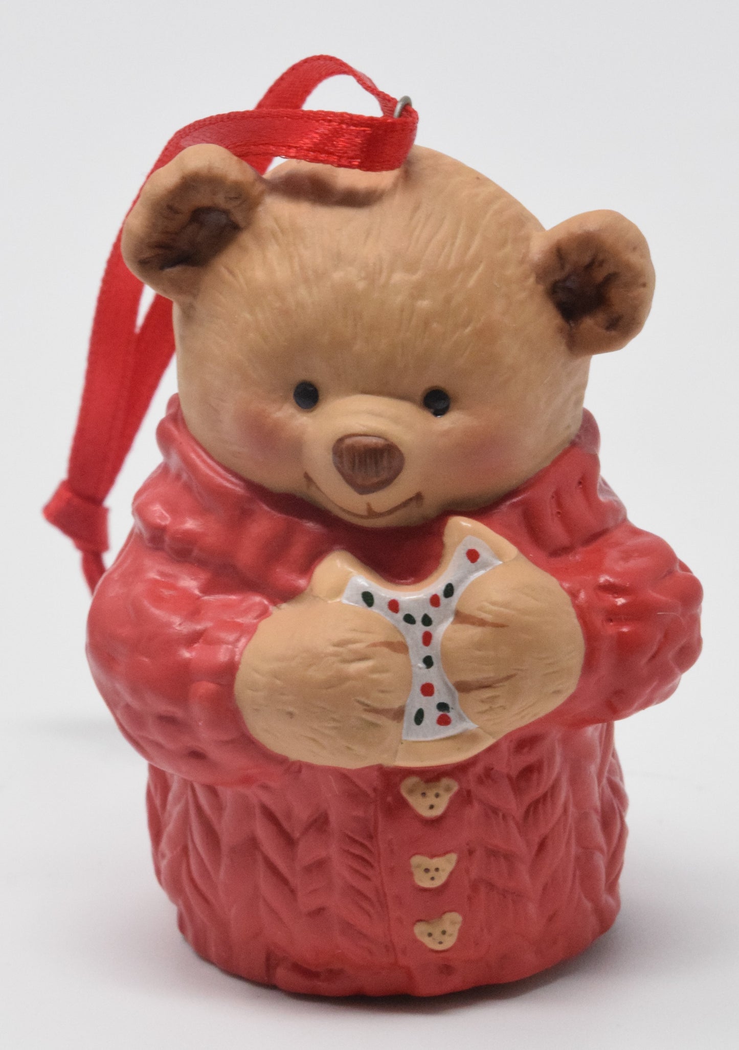 Hallmark Keepsake Snuggly Sugar Bear Bell Christmas Ornament 2001 NIB