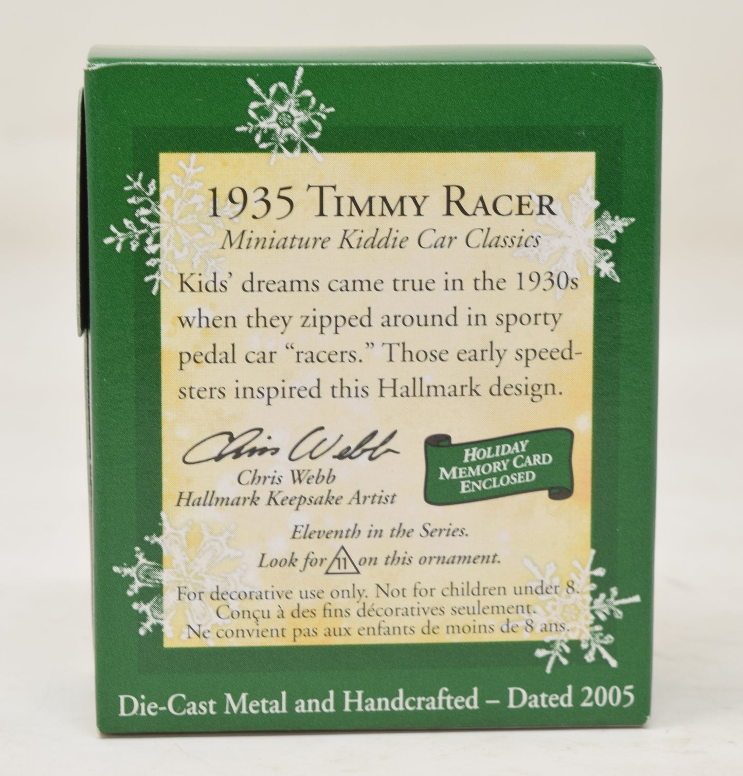 Hallmark Keepsake Ornament 1935 Timmy Racer Car Christmas Tree 2005 NIB