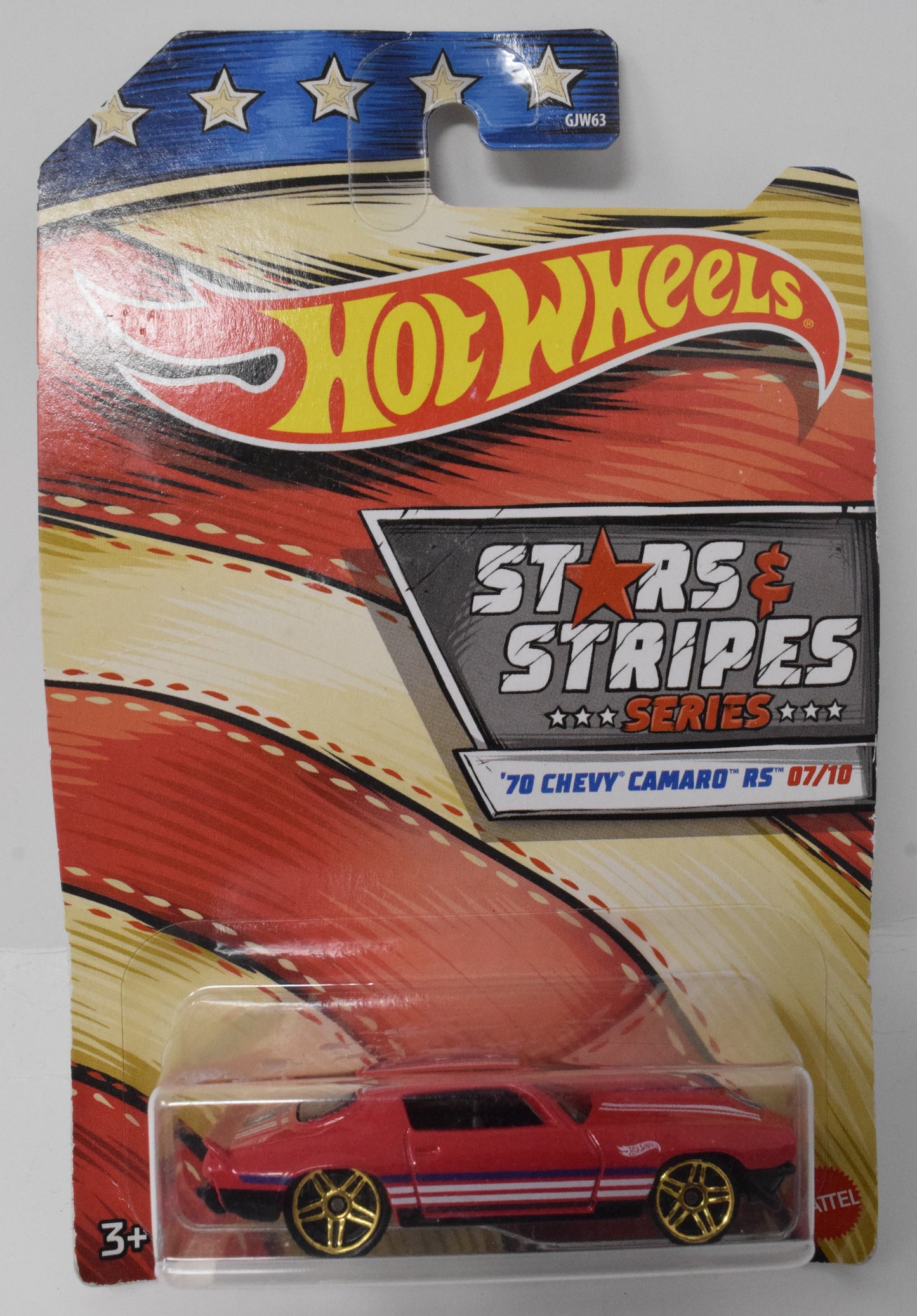Hot Wheels 70 Chevy Camaro Stars and Stripes Red 7/10 DieCast Car New