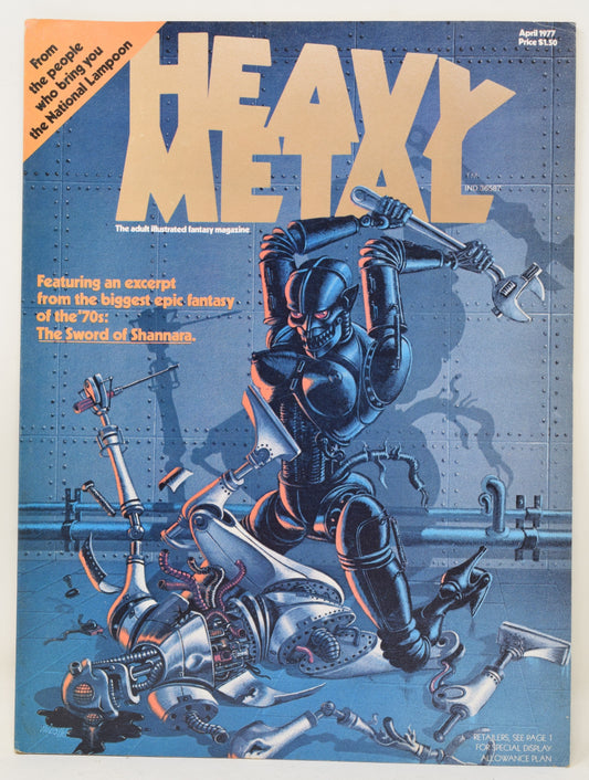 Heavy Metal Magazine 1 April 1977 FN VF Rich Corben Moebius Vaughn Bode